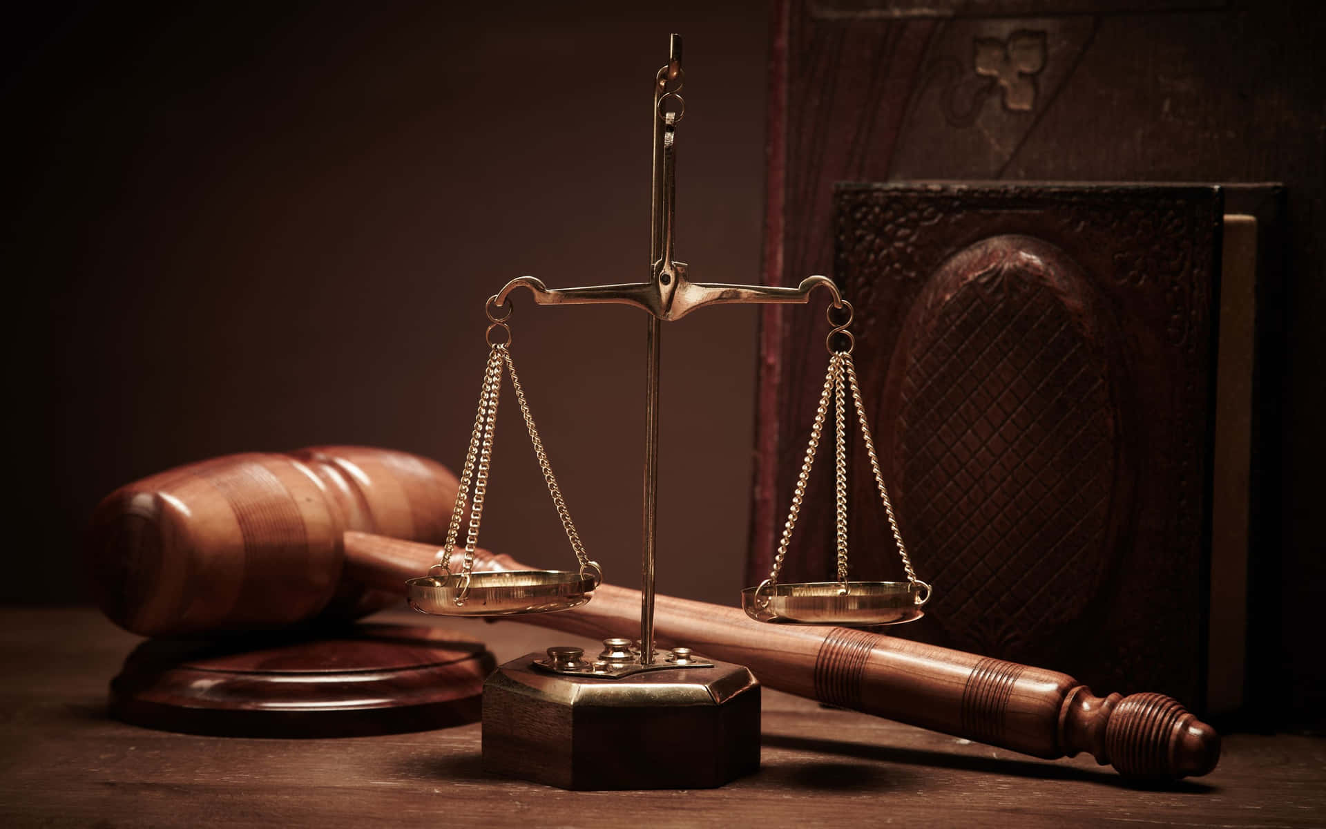 Wooden Icons For Judicious Law Background