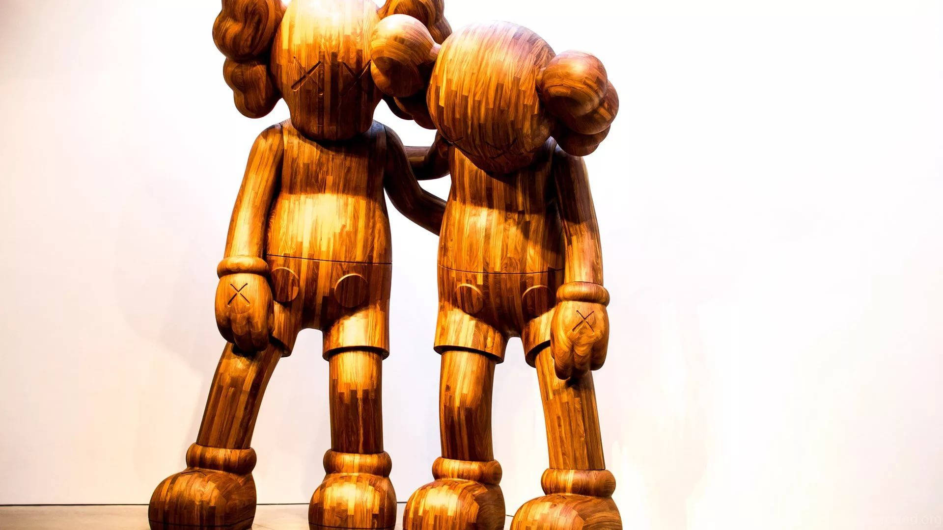 Wooden Kaws Along The Way Background