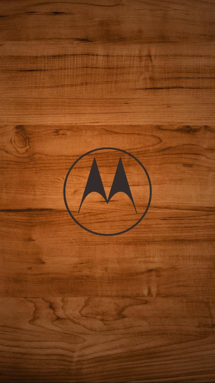 Wooden Motorola Logo Background