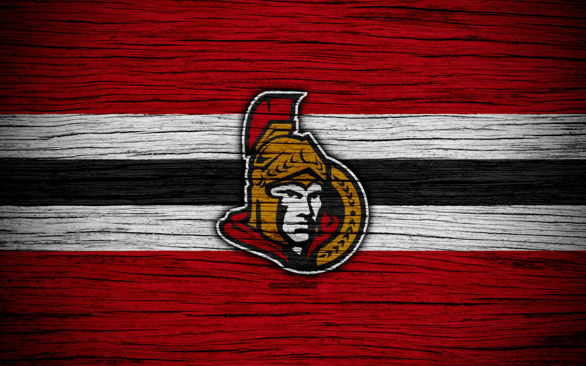 Wooden Ottawa Senators Emblem Background