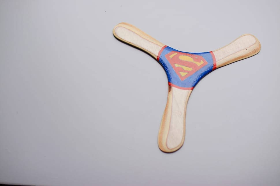 Wooden Superman Boomerang
