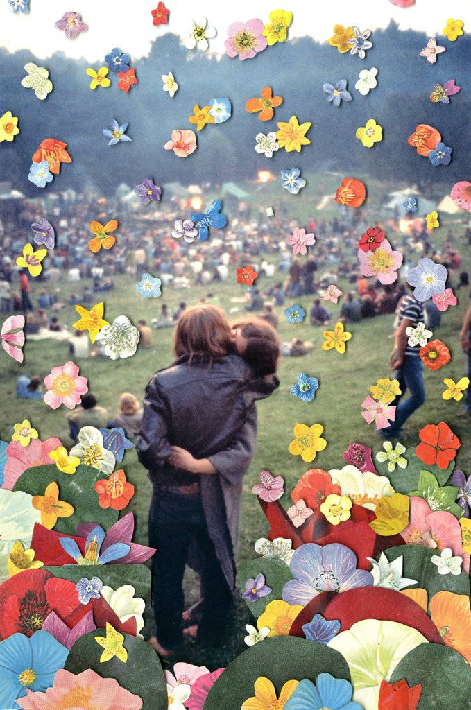 Woodstock Festival Lovers Background