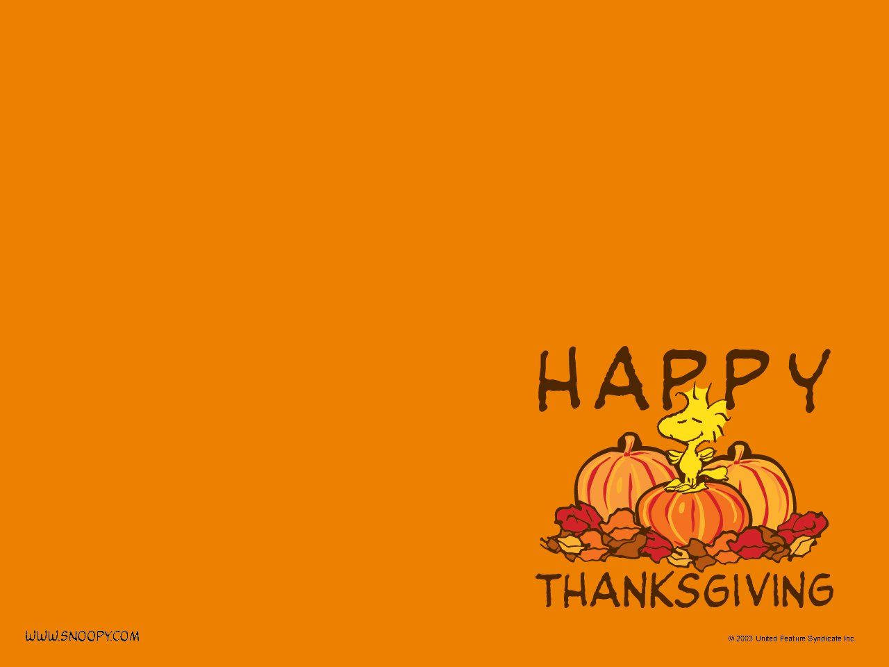 Woodstock Peanuts Thanksgiving Background