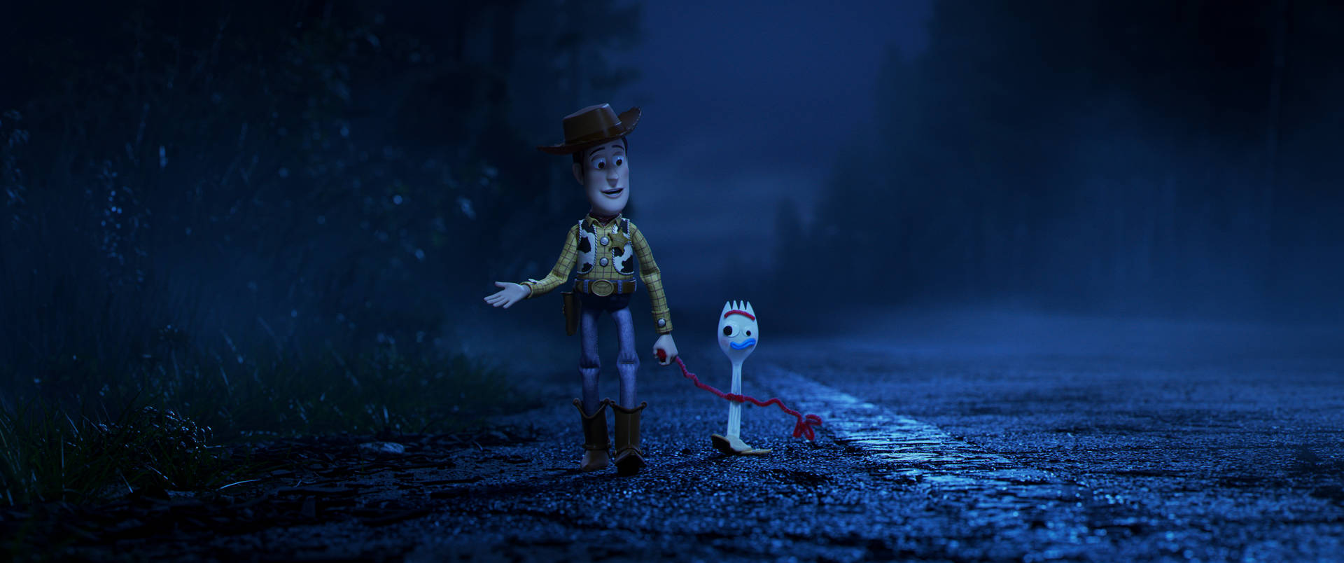 Woody And Forky Walking