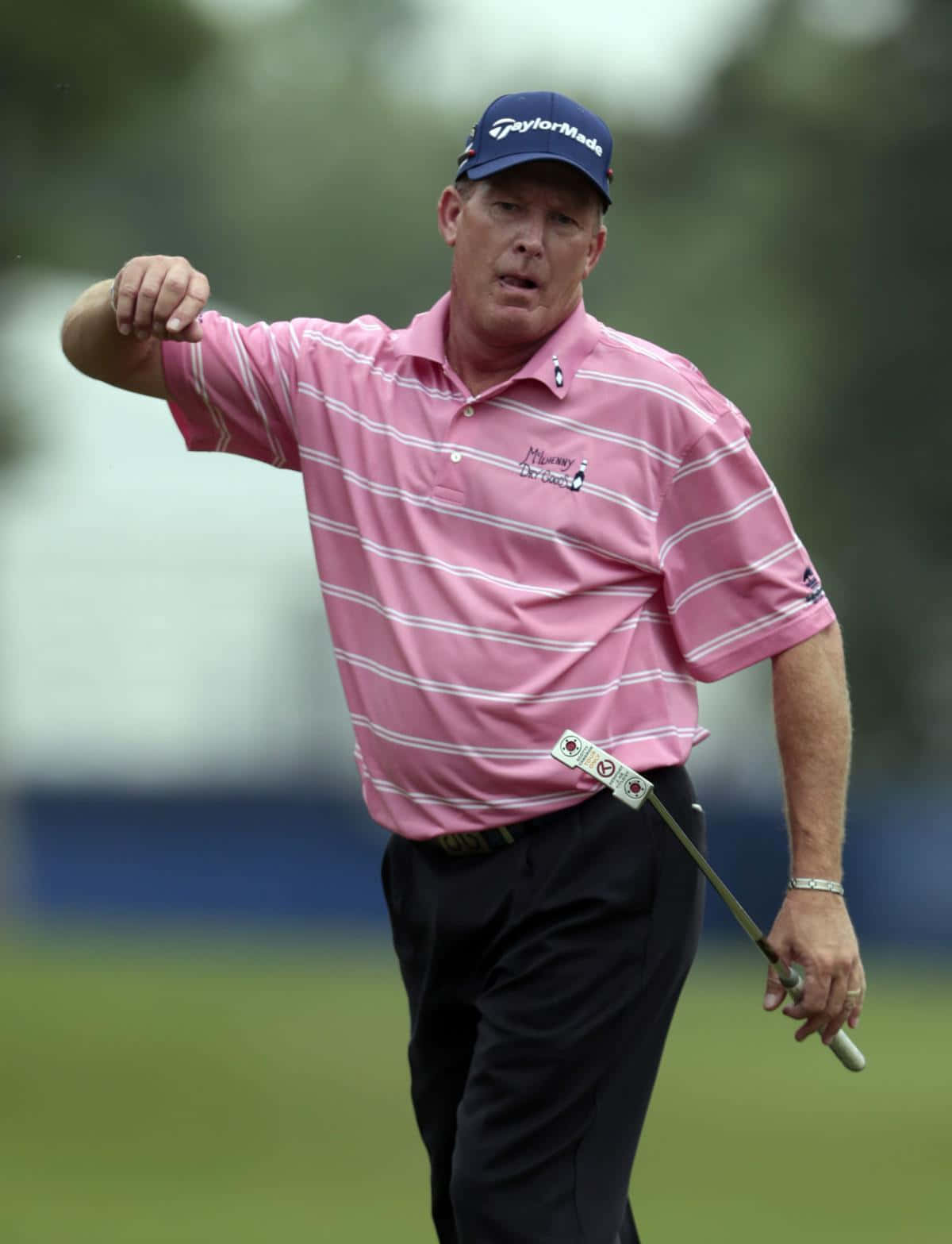 Woody Austin In A Pink Shirt