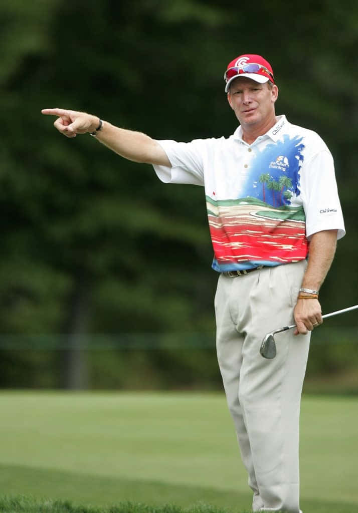 Woody Austin Wearing A Hawaiian Shirt