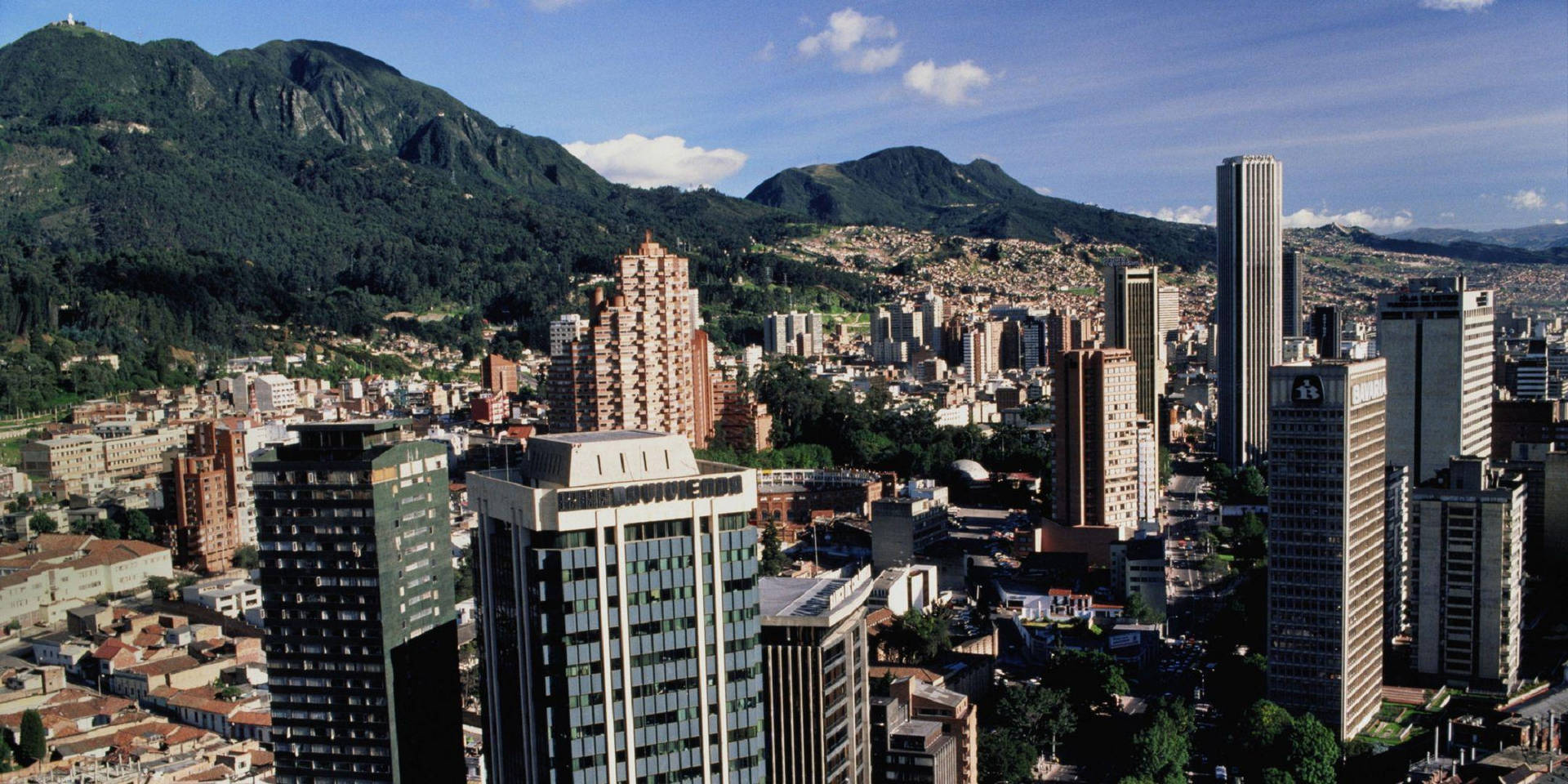Woody Mountains In Bogota Colombia Background