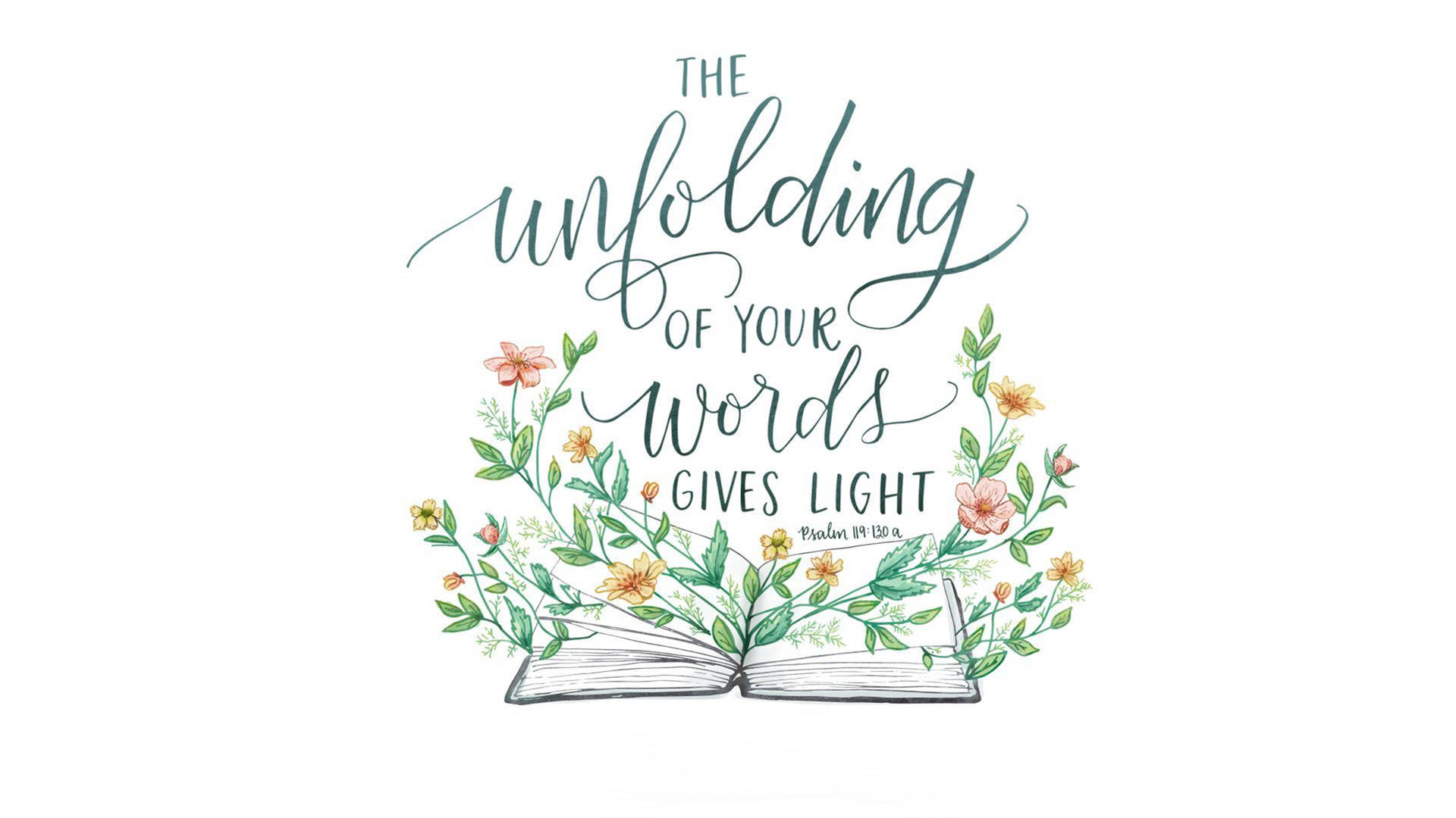 Word Gives Light Bible Quote Background
