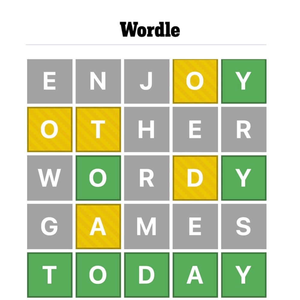 Wordle Game Grid Example Background