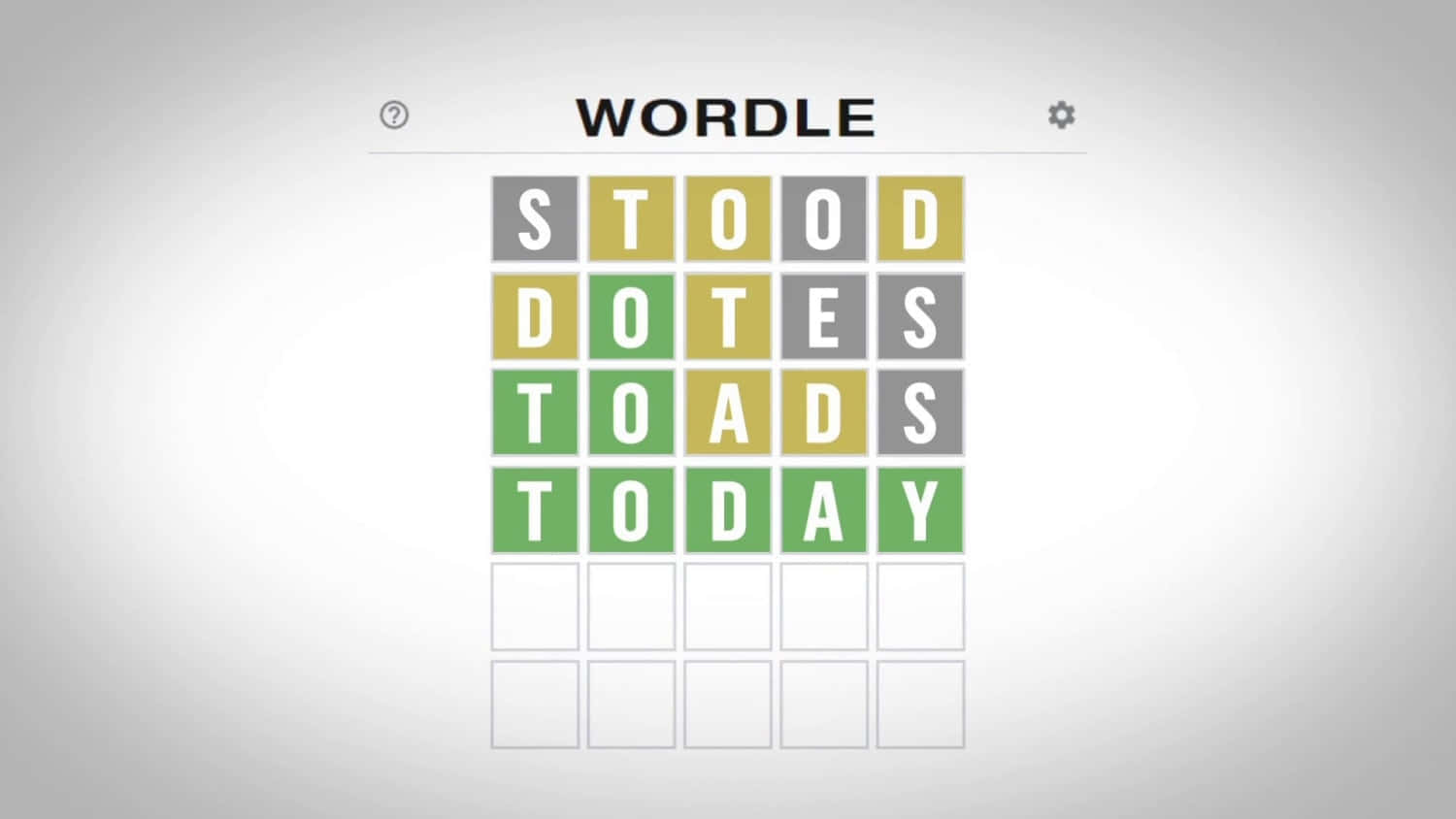 Wordle Game Solution Reveal Background