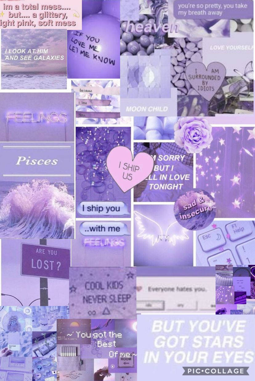 Words And Phrases Pastel Purple