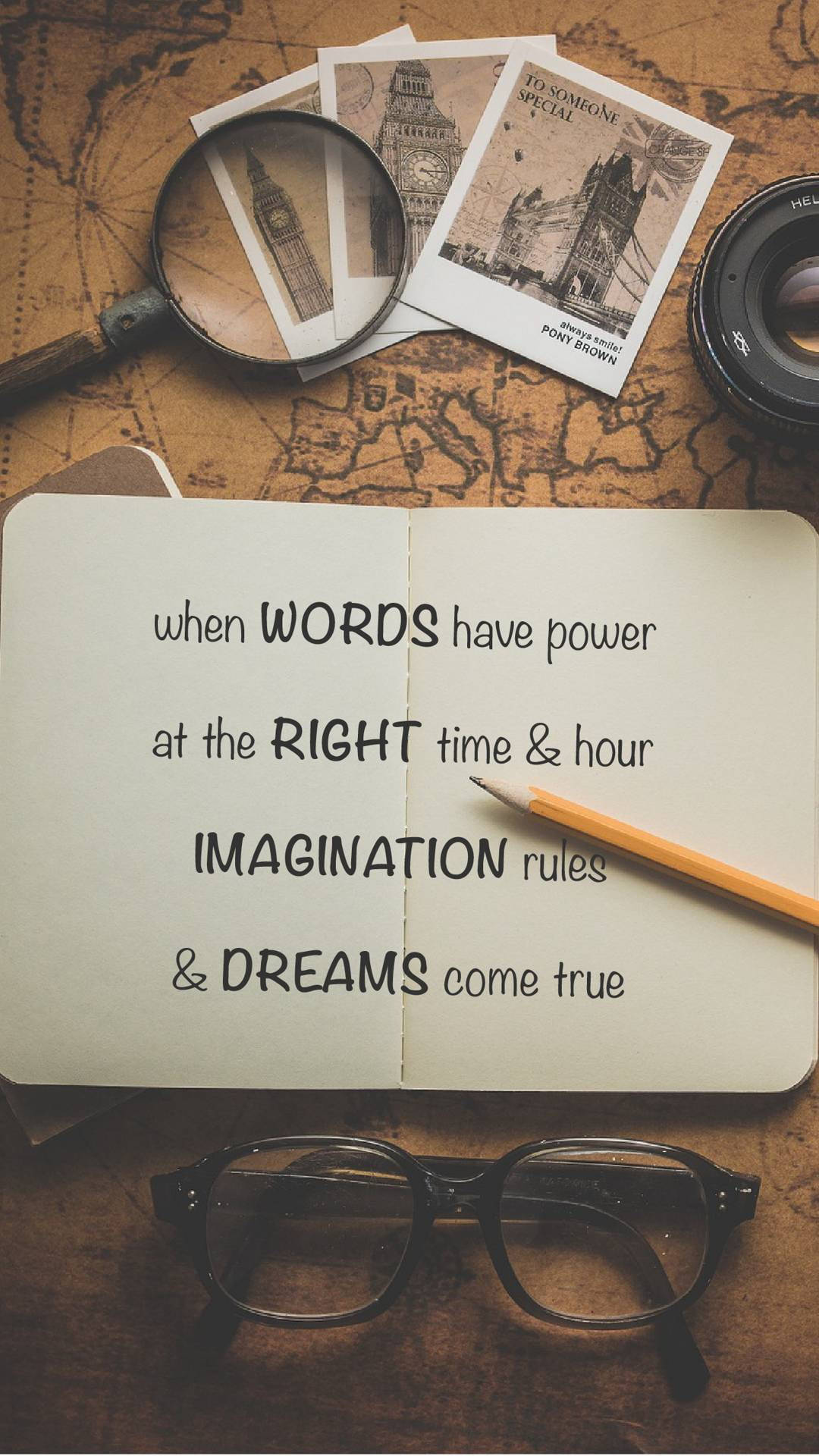 Words Have Power Motivational Quotes Aesthetic Background