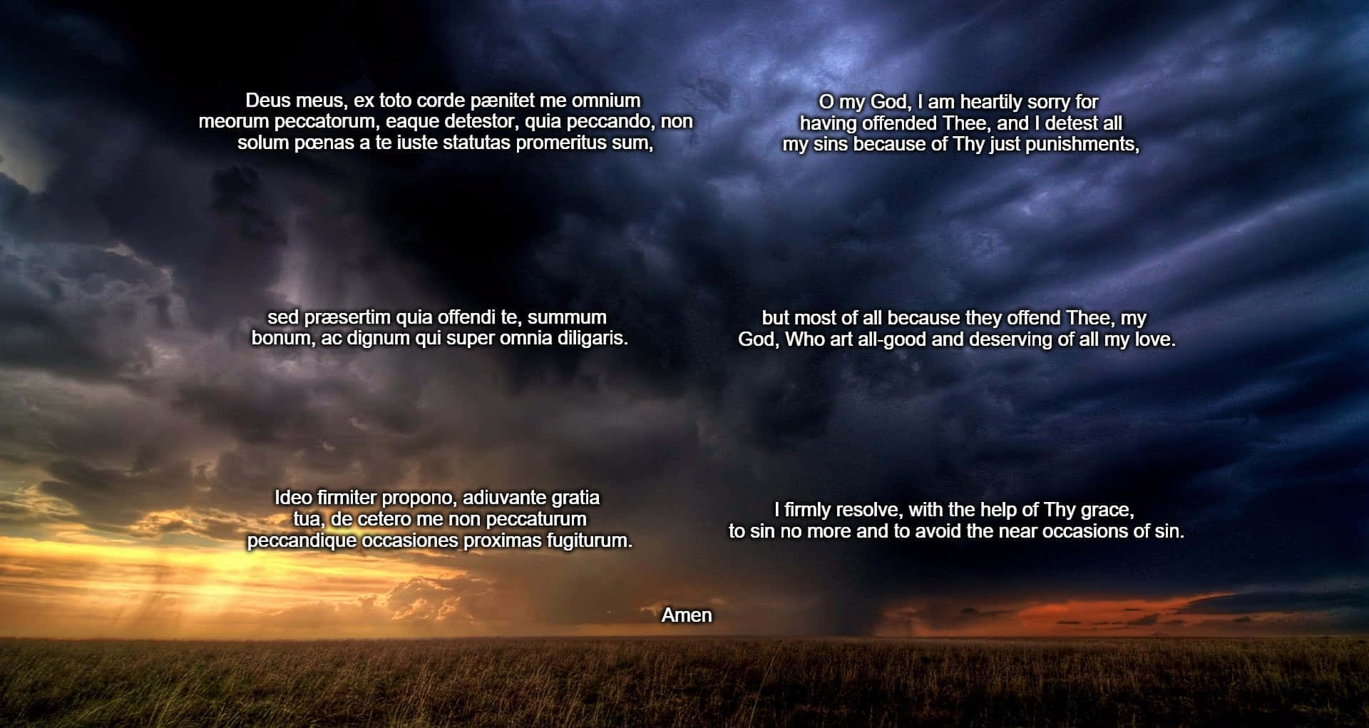 Words Of A Contrite Prayer Background