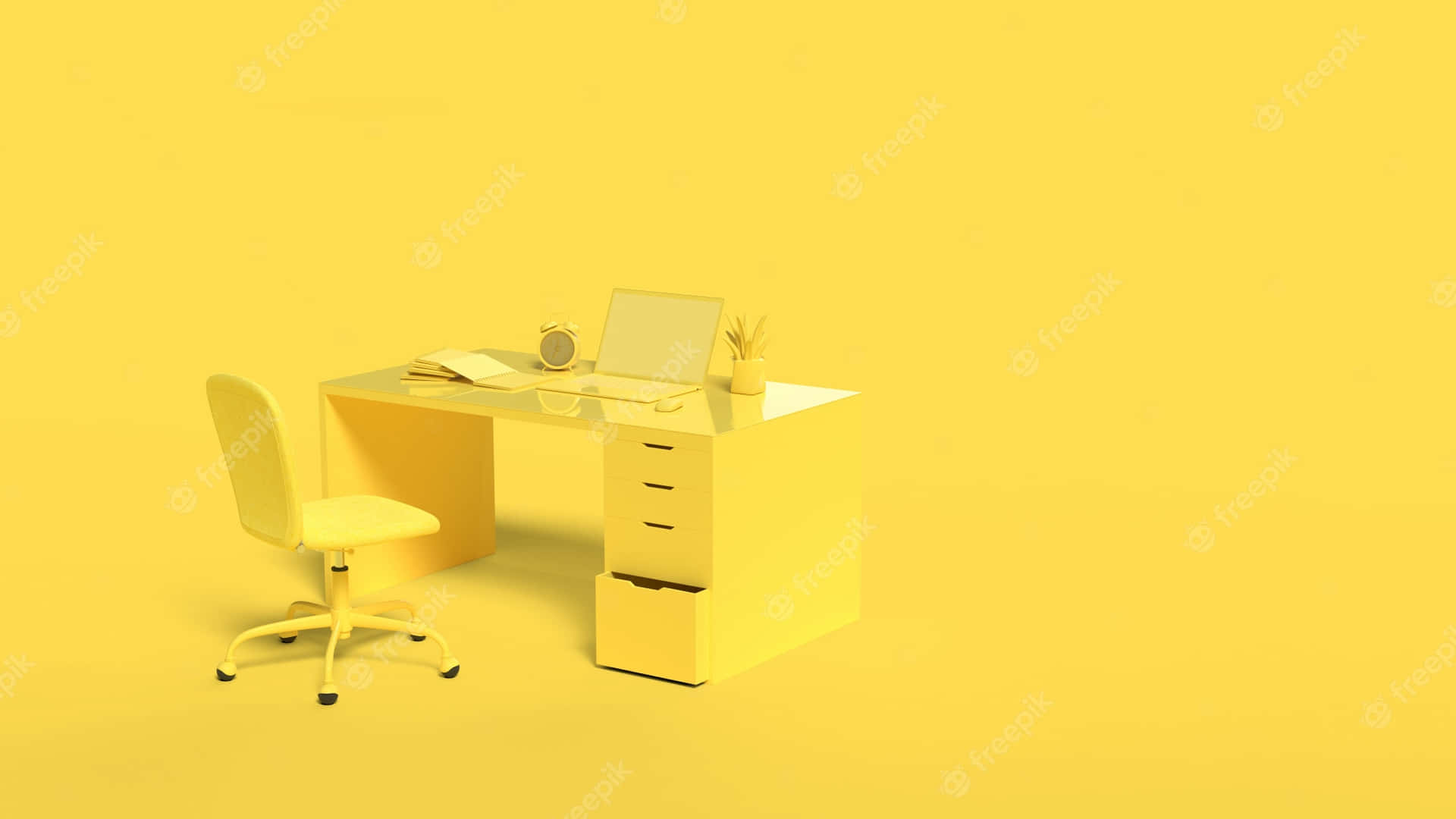 “work & Play On The Stylish Pastel Yellow Laptop”