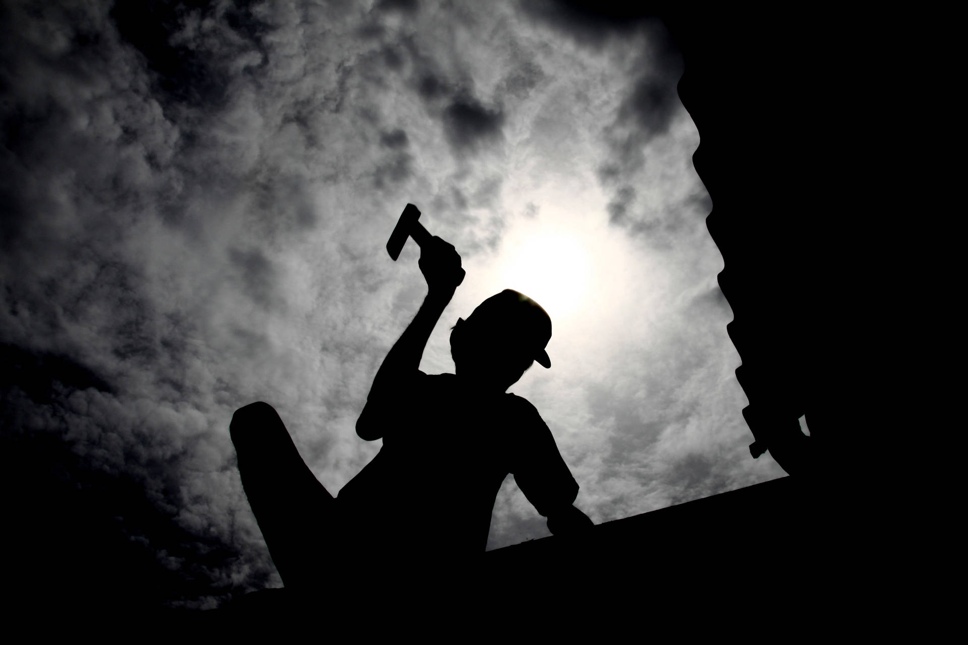 Working Man Silhouette Background