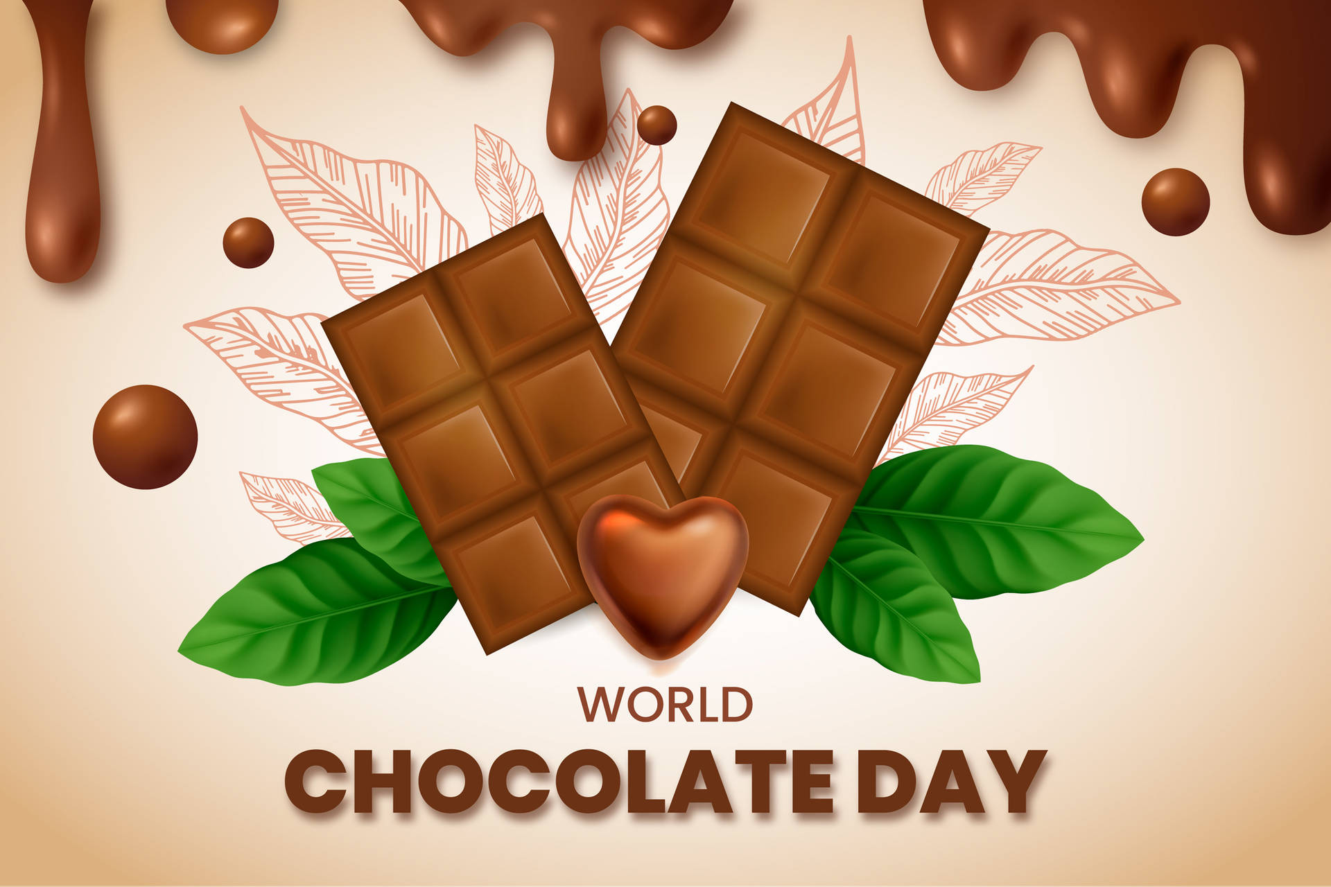 World Chocolate Day Poster Background