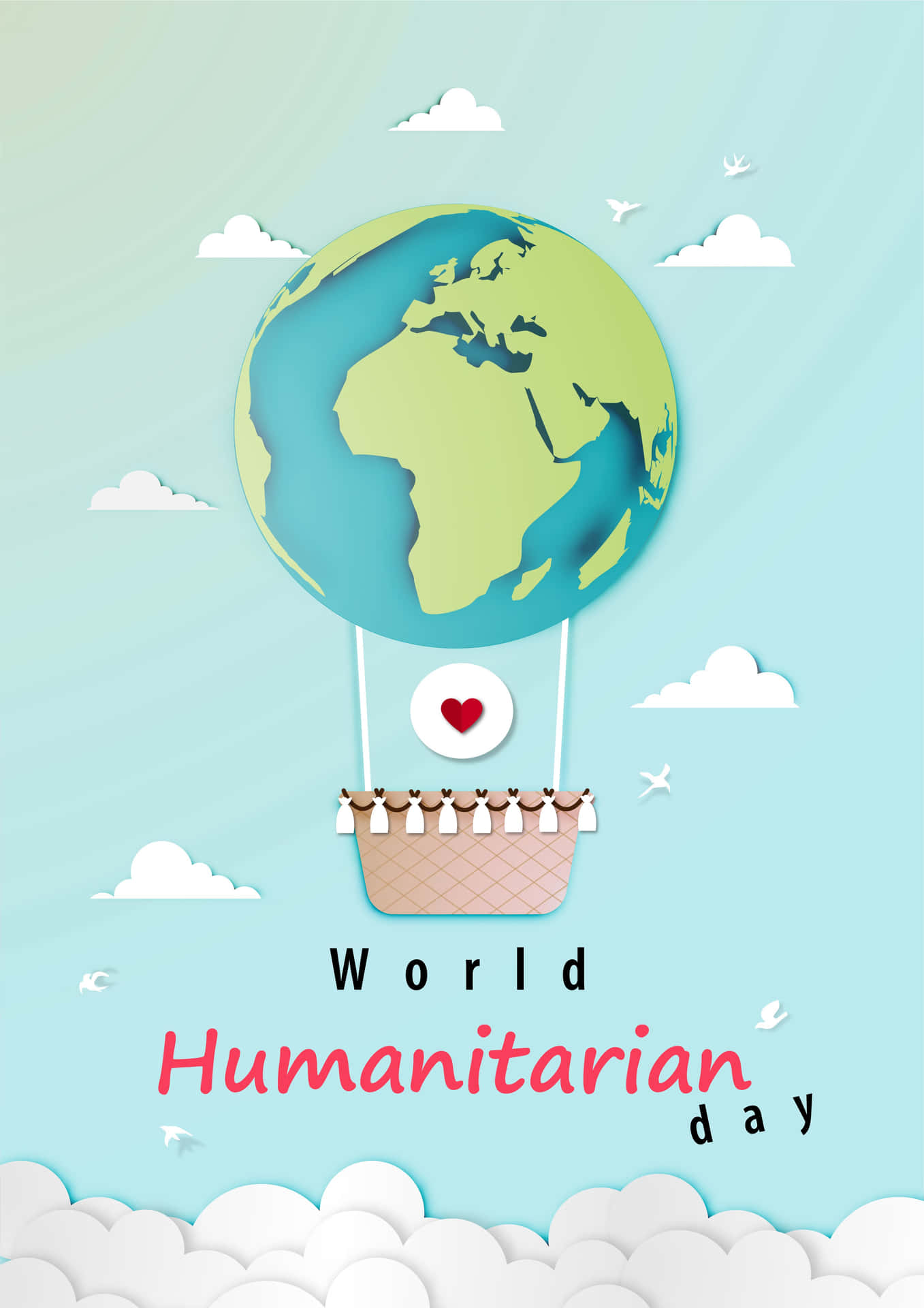 World Humanitarian Day Poster Design Background