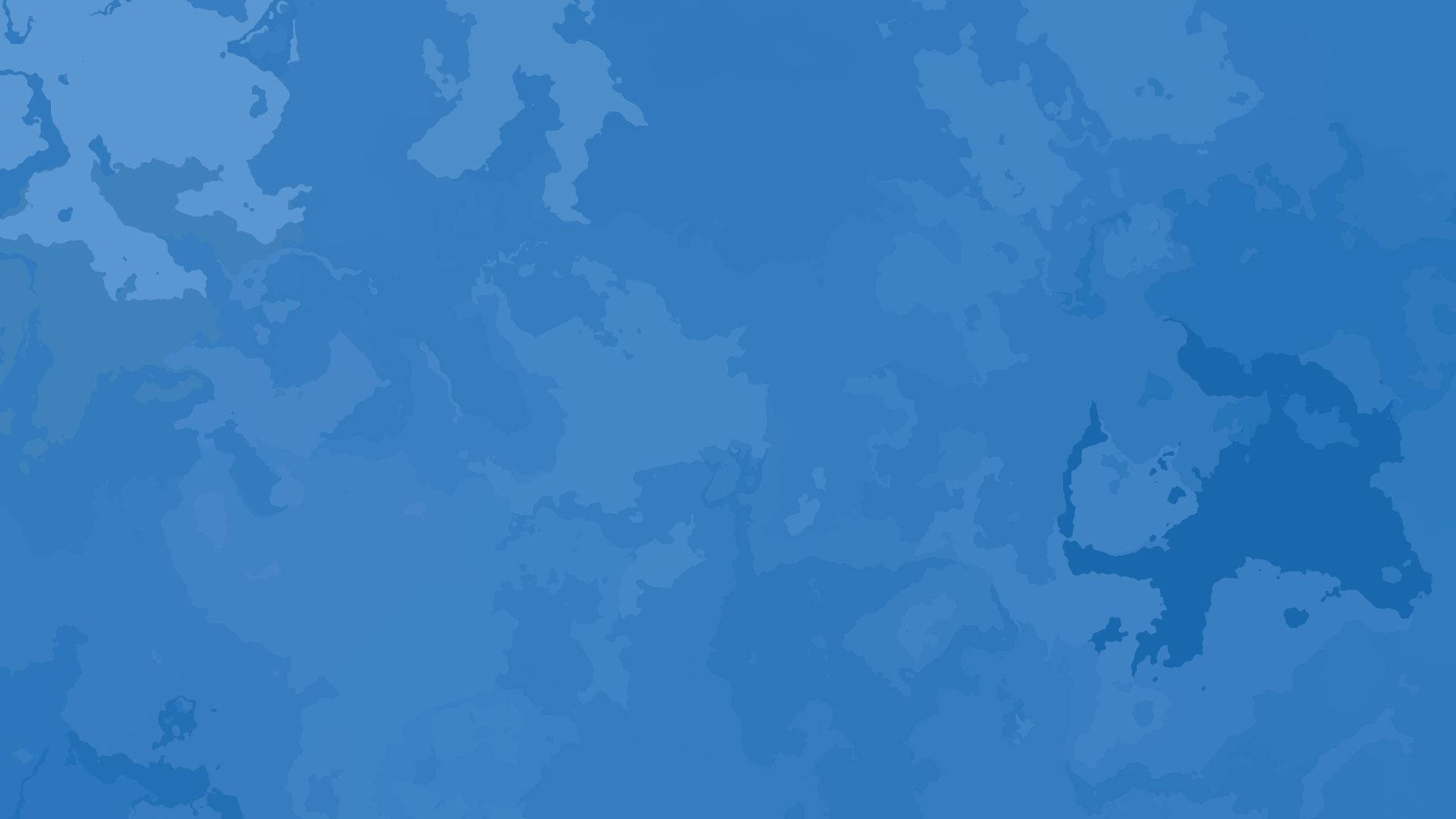 World Map In Plain Blue Background