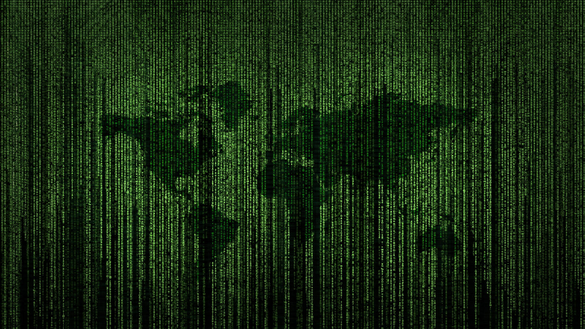 World Matrix Code Map Hacker 4k Background