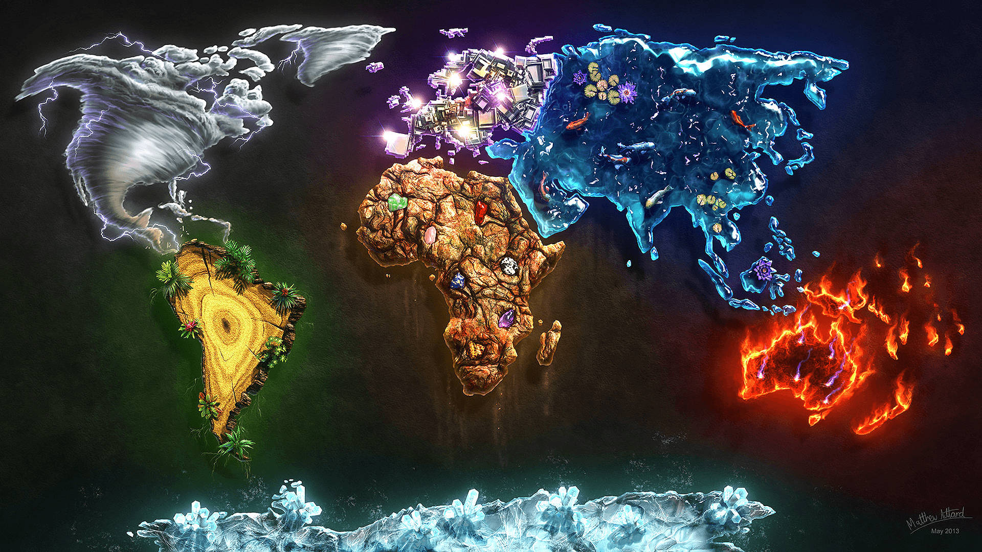 World Of Earth Elements Background