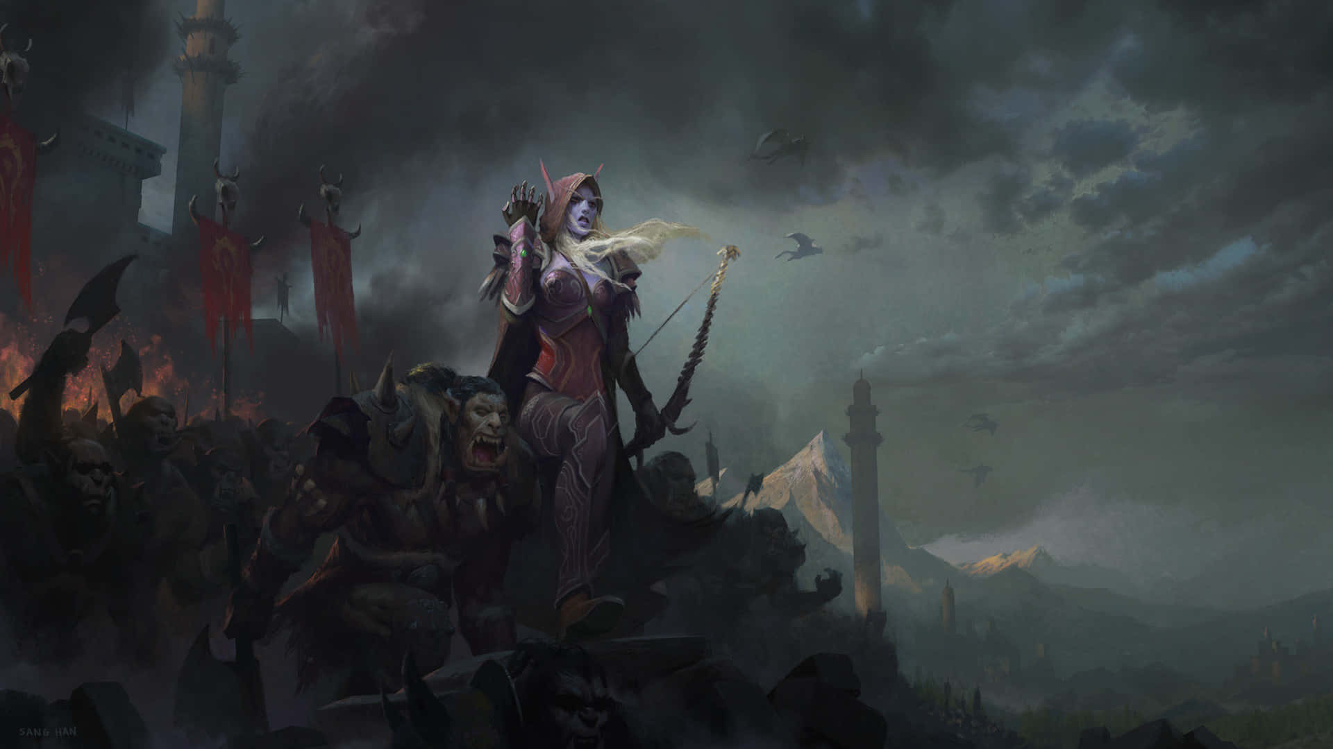 World Of Warcraft Dark Battle 1920x1080 Background