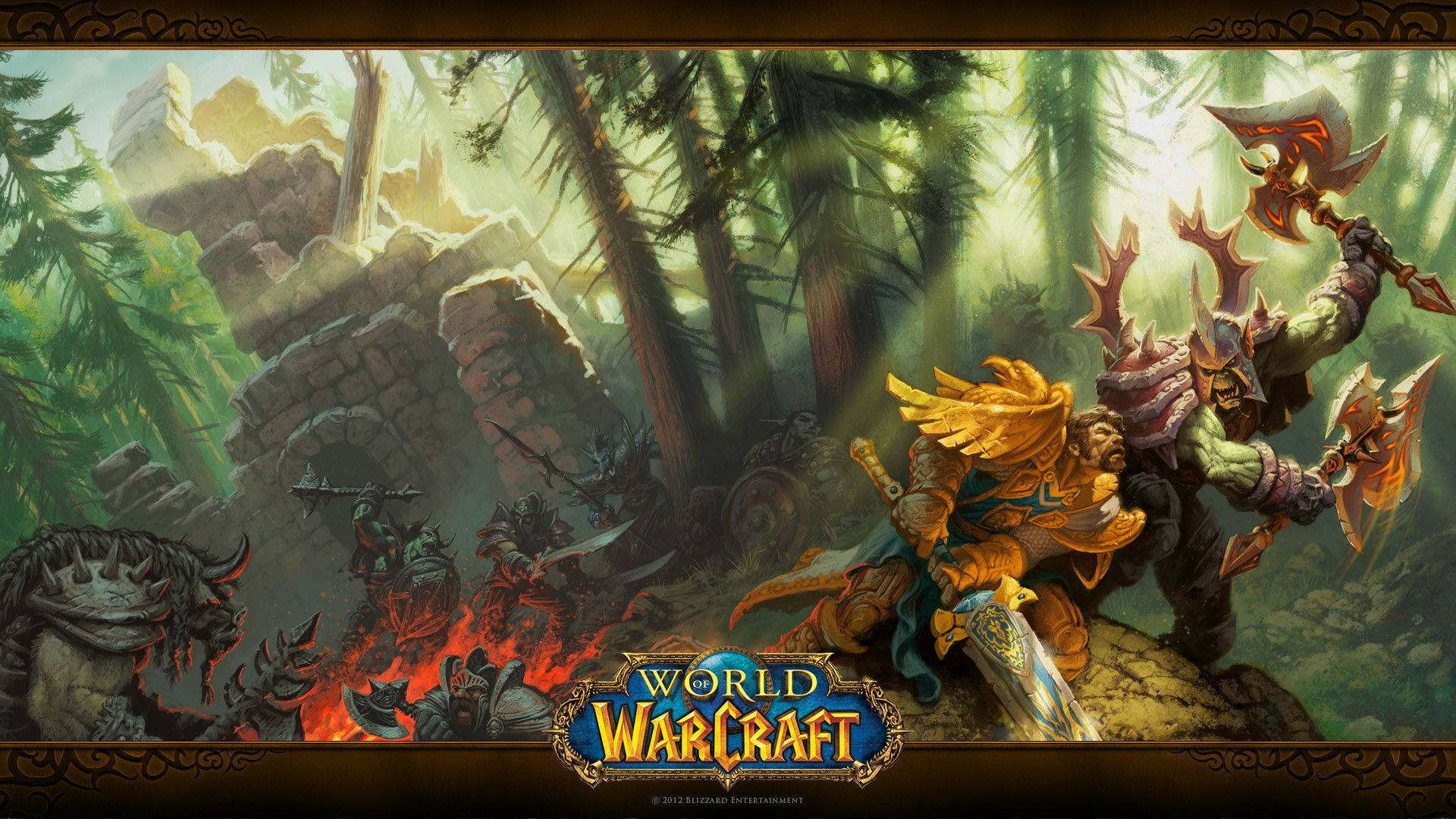 World Of Warcraft Human Vs Orc Background