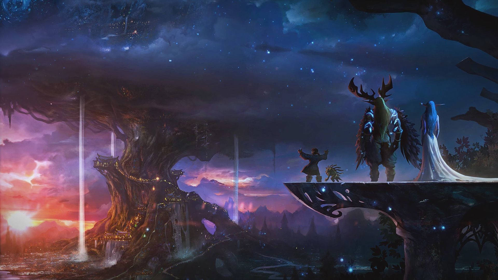 World Of Warcraft Teldrassil View Background