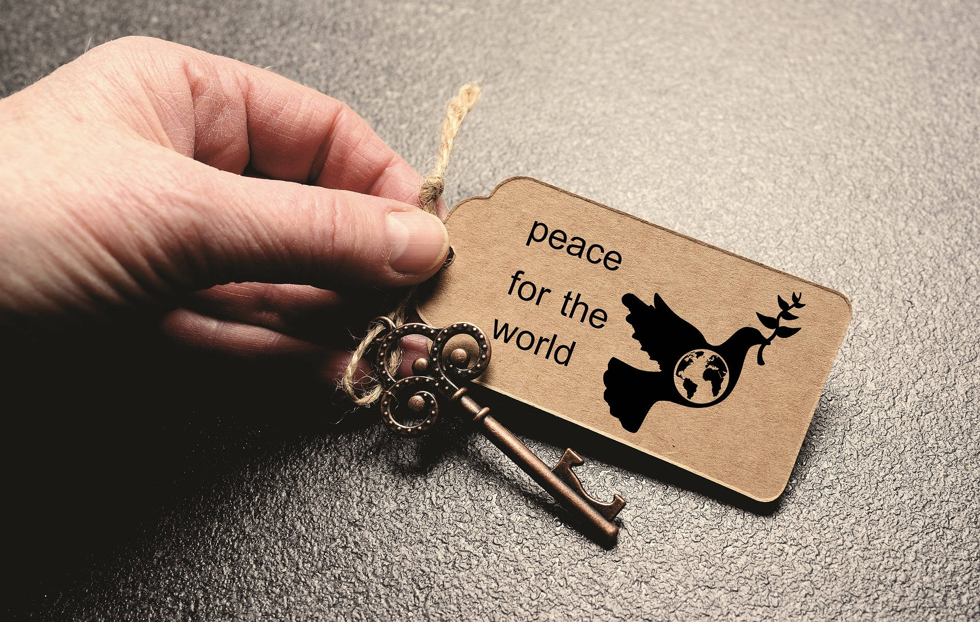 World Peace Keychain Background
