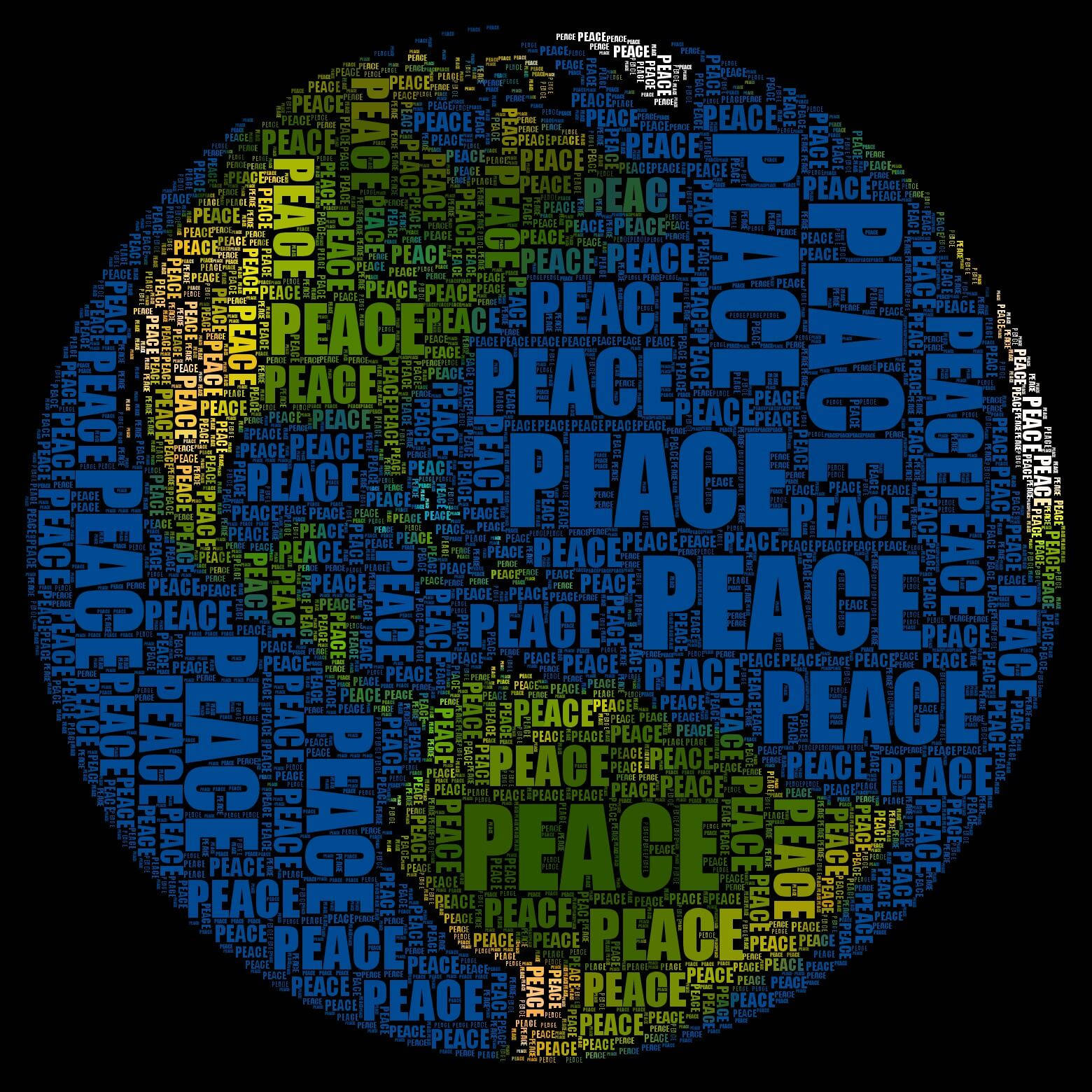 World Peace Typography Background