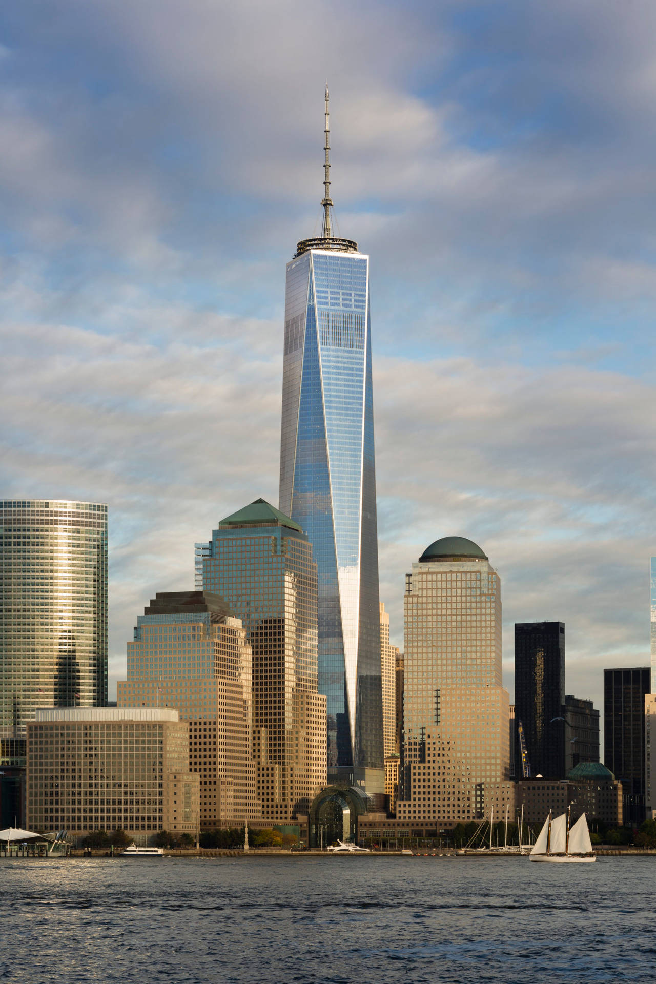 World Trade Center Morning Sunrise Background