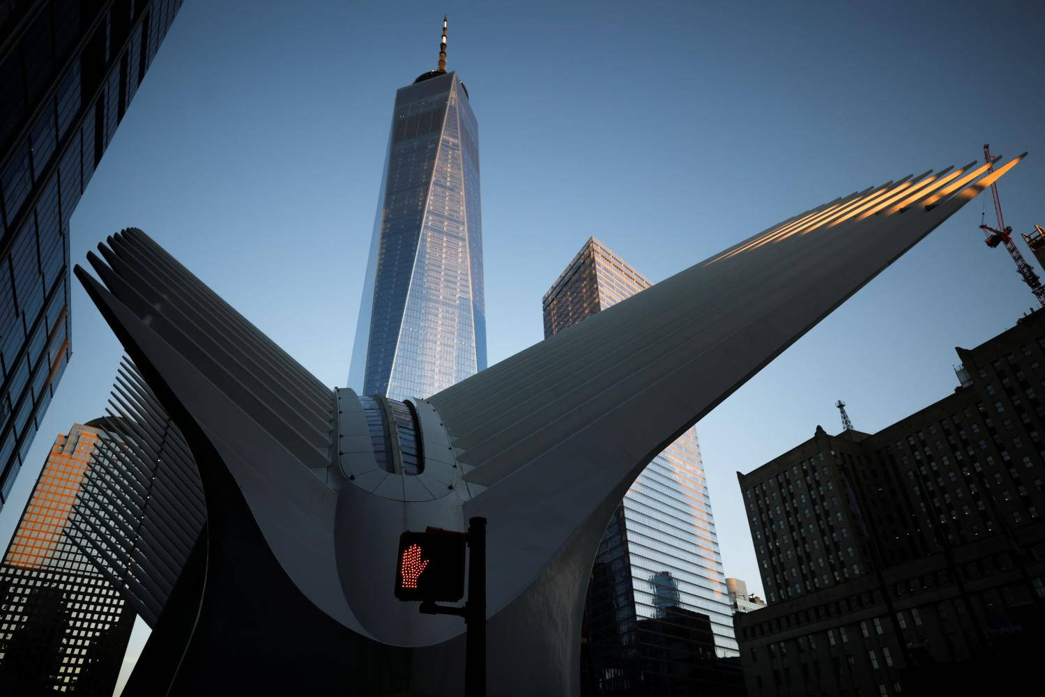 World Trade Center Oculus Silhouette Background