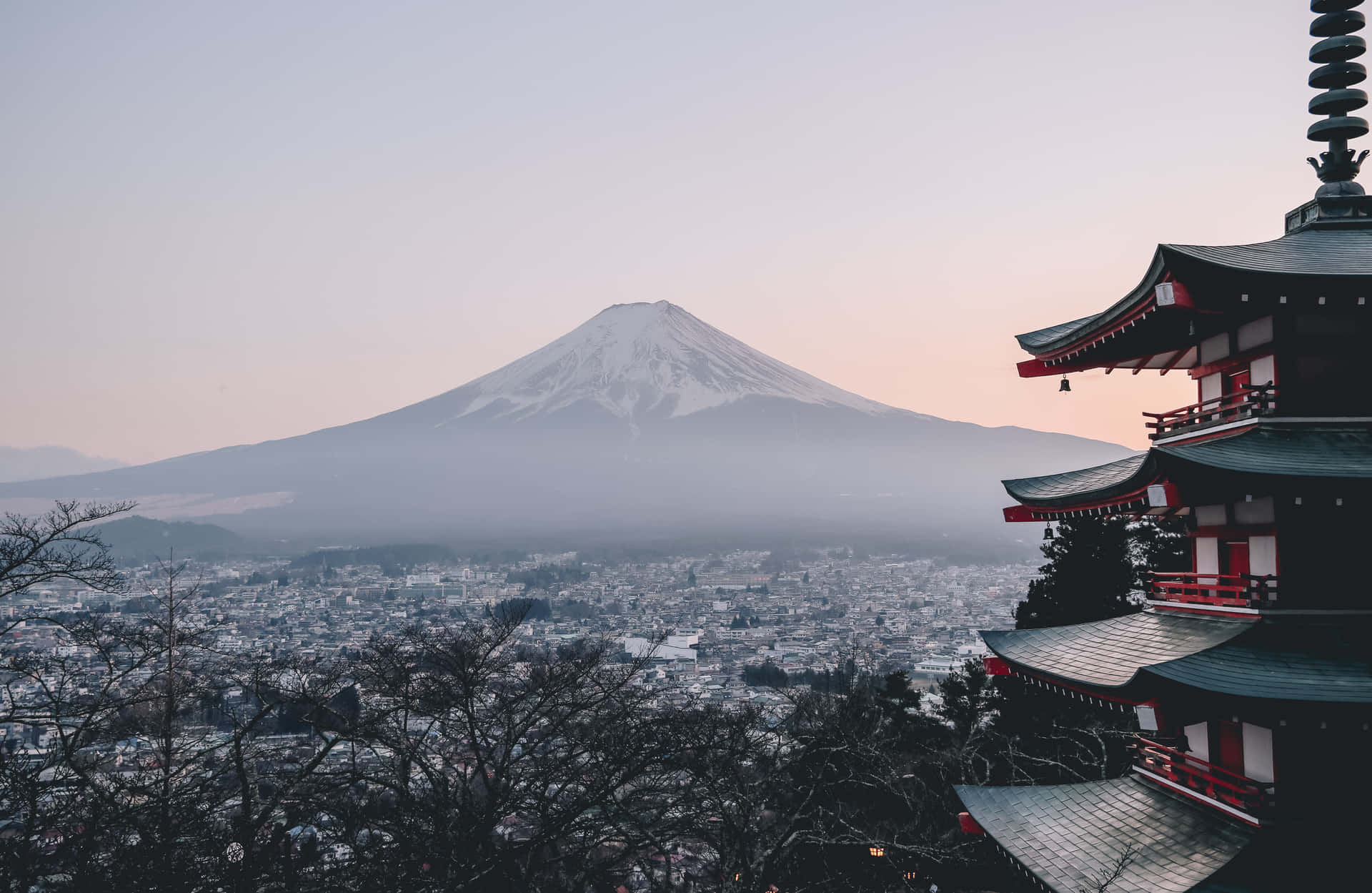 World Travel In Mount Fuji Background