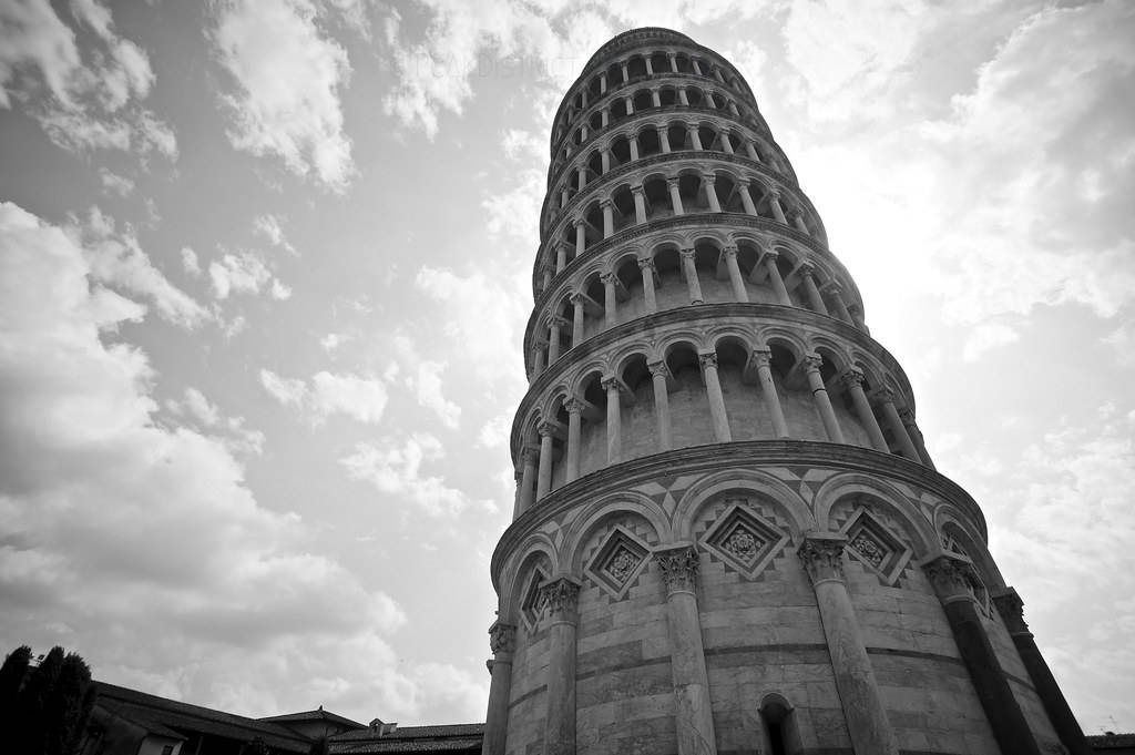 Worm's-eye View Leaning Tower Of Pisa