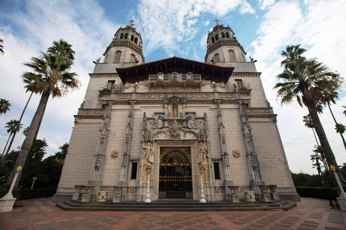 Worm's-eye View Of Hearst Castle's Facade