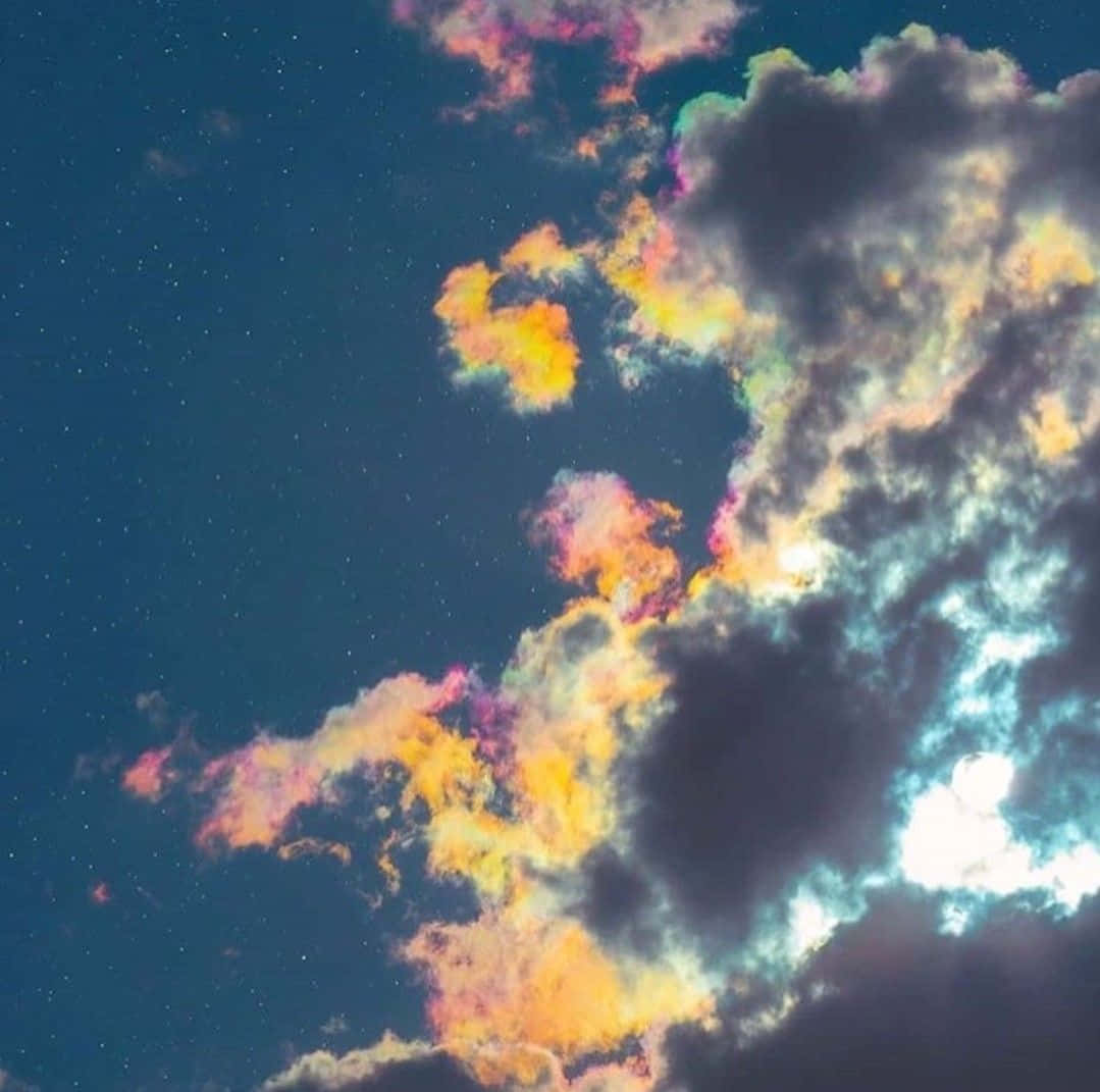 Worm's Eye View Trippy Aesthetic Cloud Background