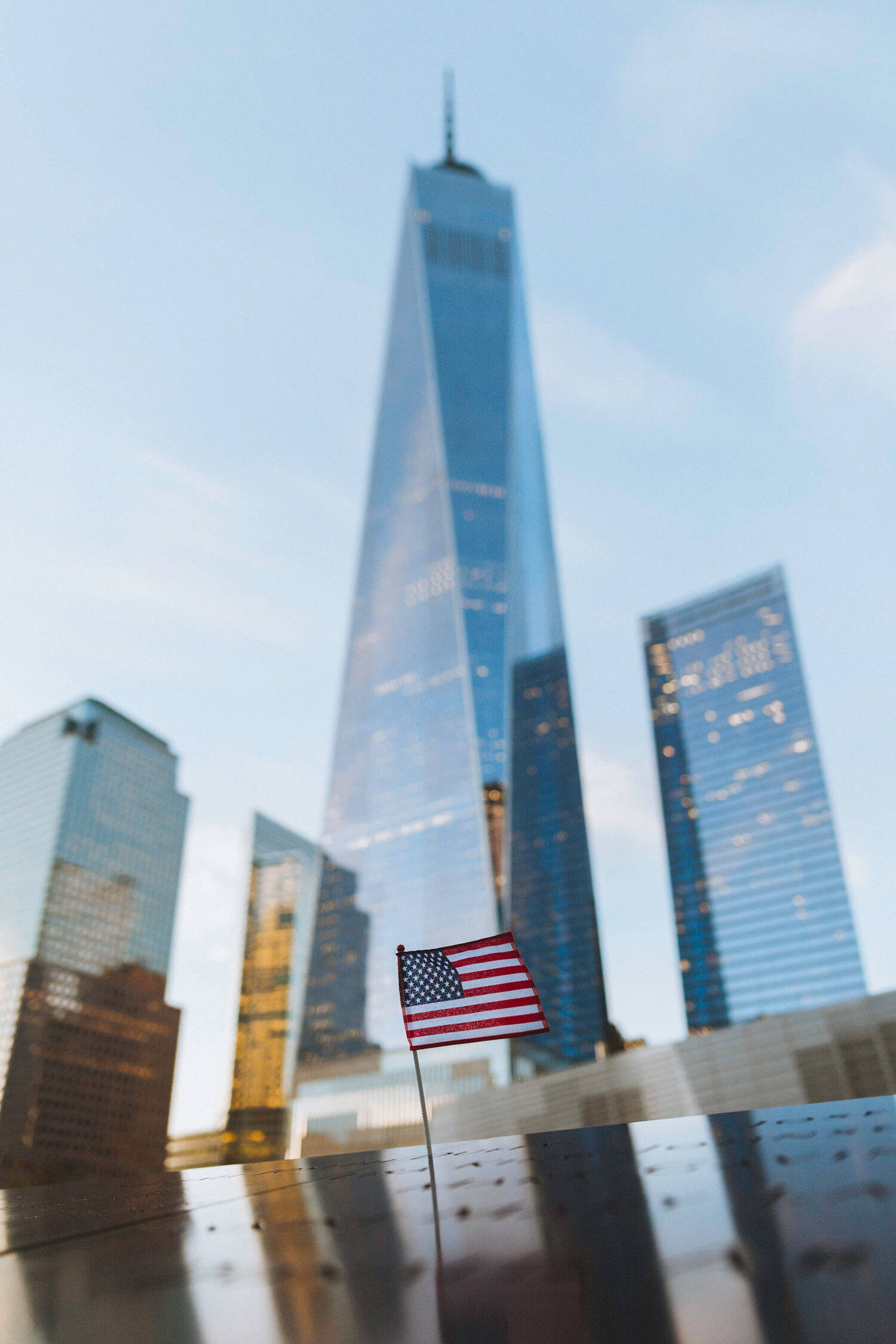 Worm’s Eye View At 911 Memorial Background