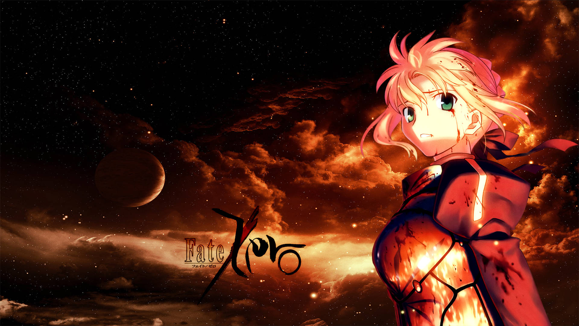 Worried Saber From Fate Zero Background