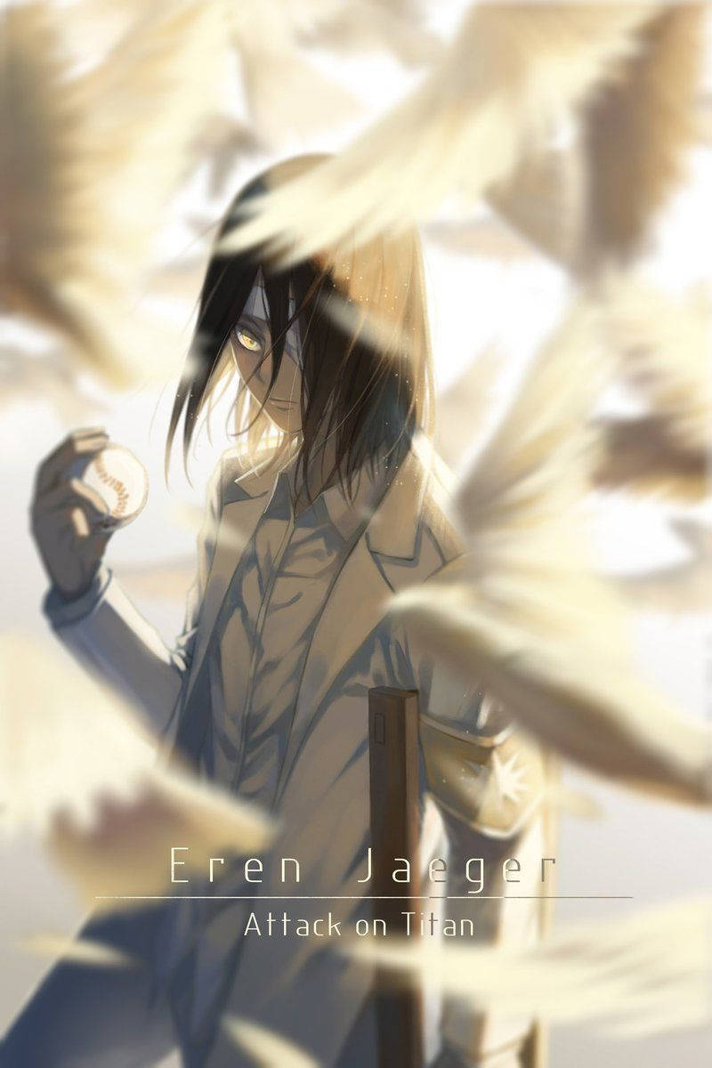 Wounded Eren Season 4 With Birds Background