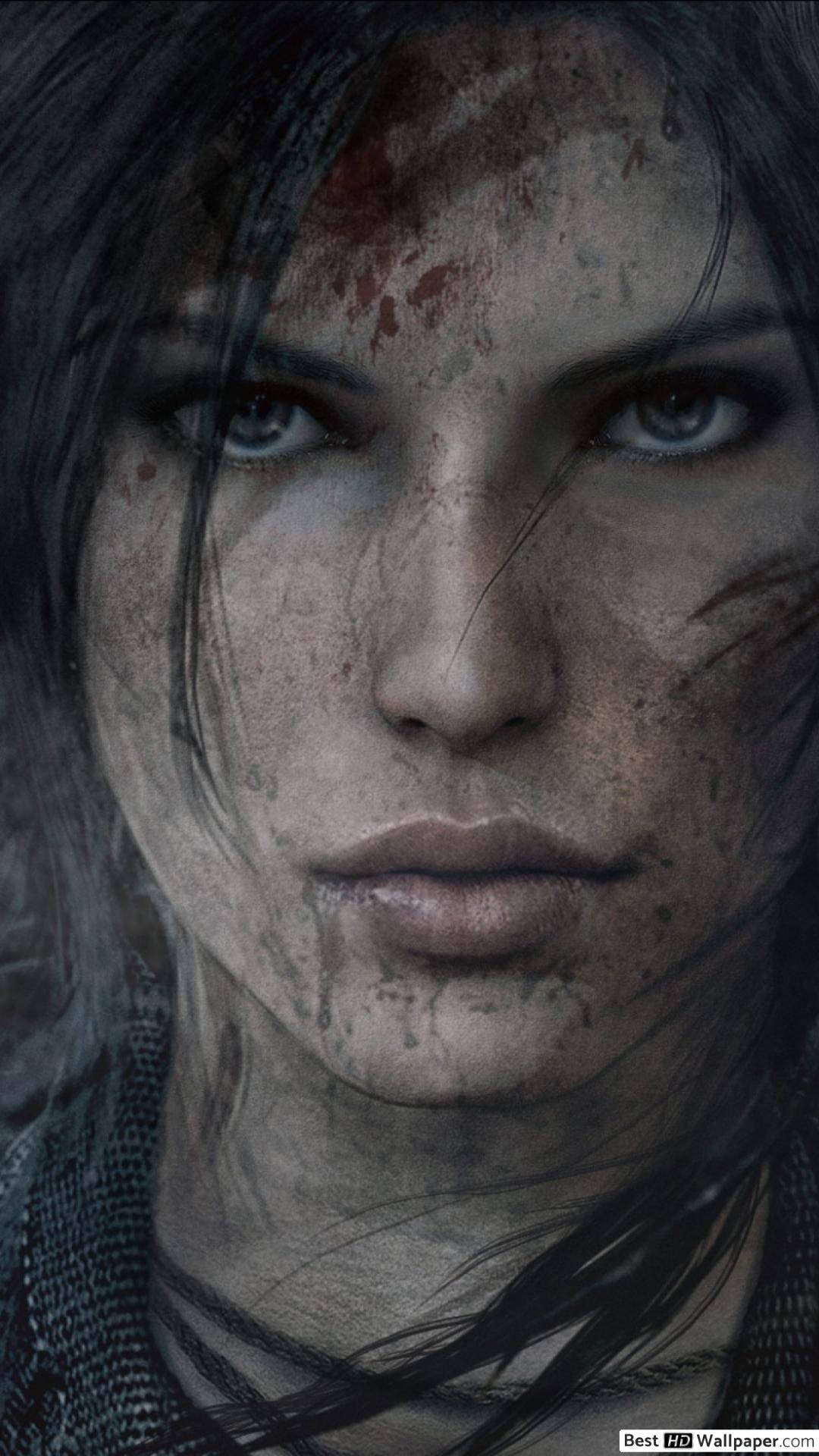 Wounded Face Tomb Raider Iphone Background