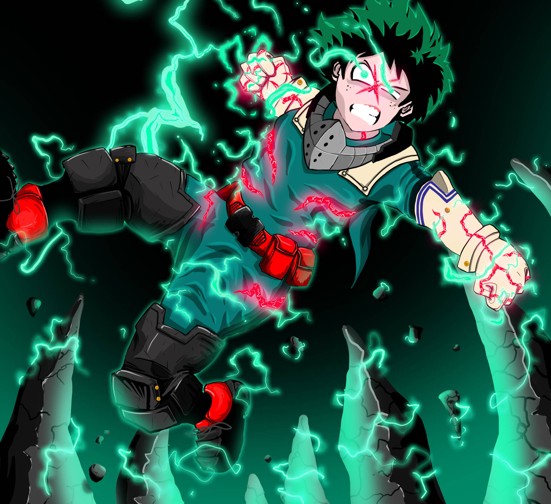 Wounded Izuku Midoriya 4k Background