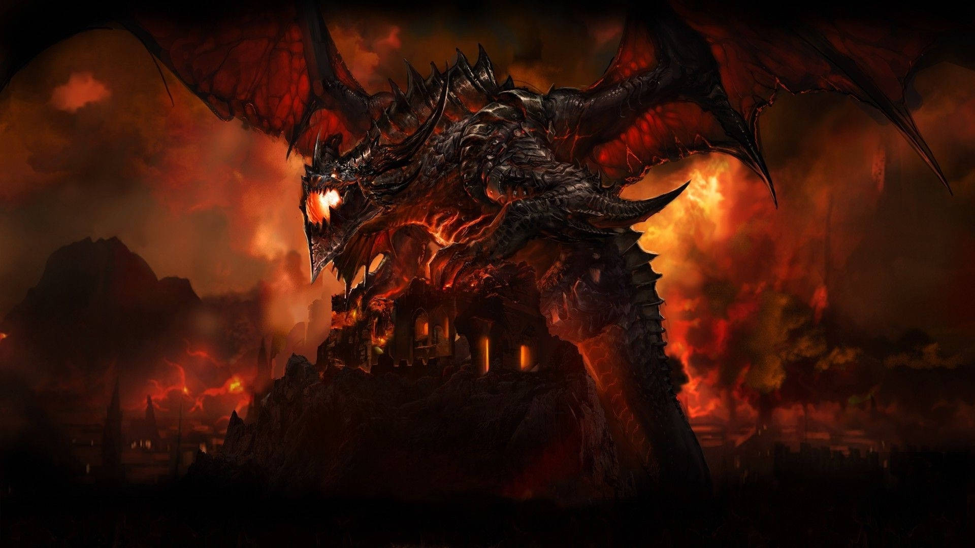 Wow Classic Fire Dragon Background