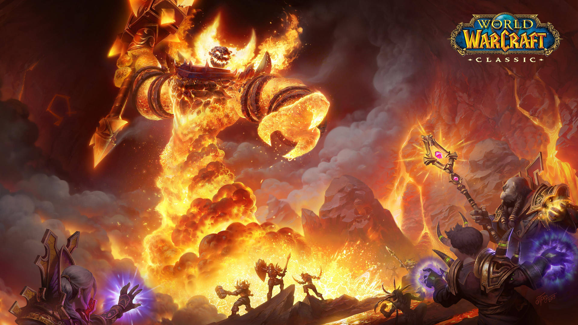 Wow Classic Ragnaros The Firelord Background