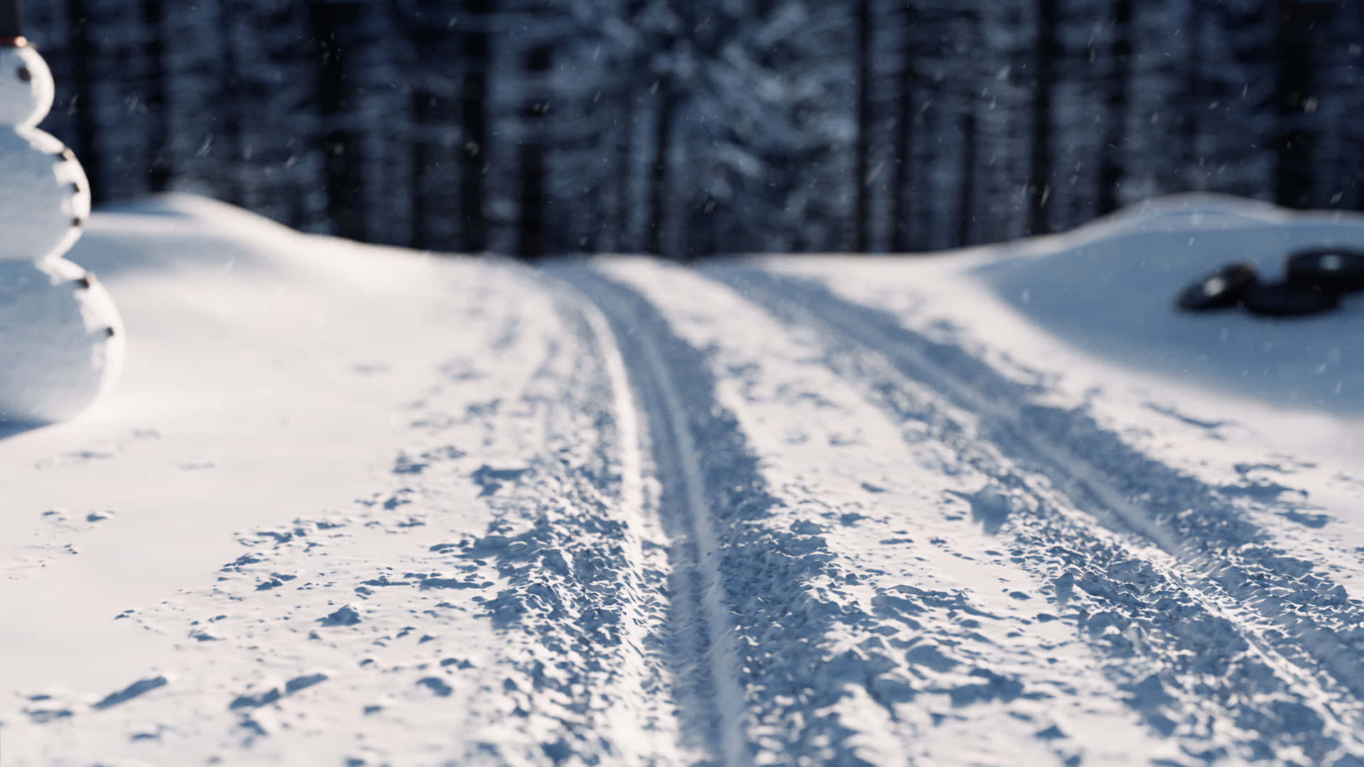 Wrap In The Warmth Of Winter With A Snowy Christmas Morning Background