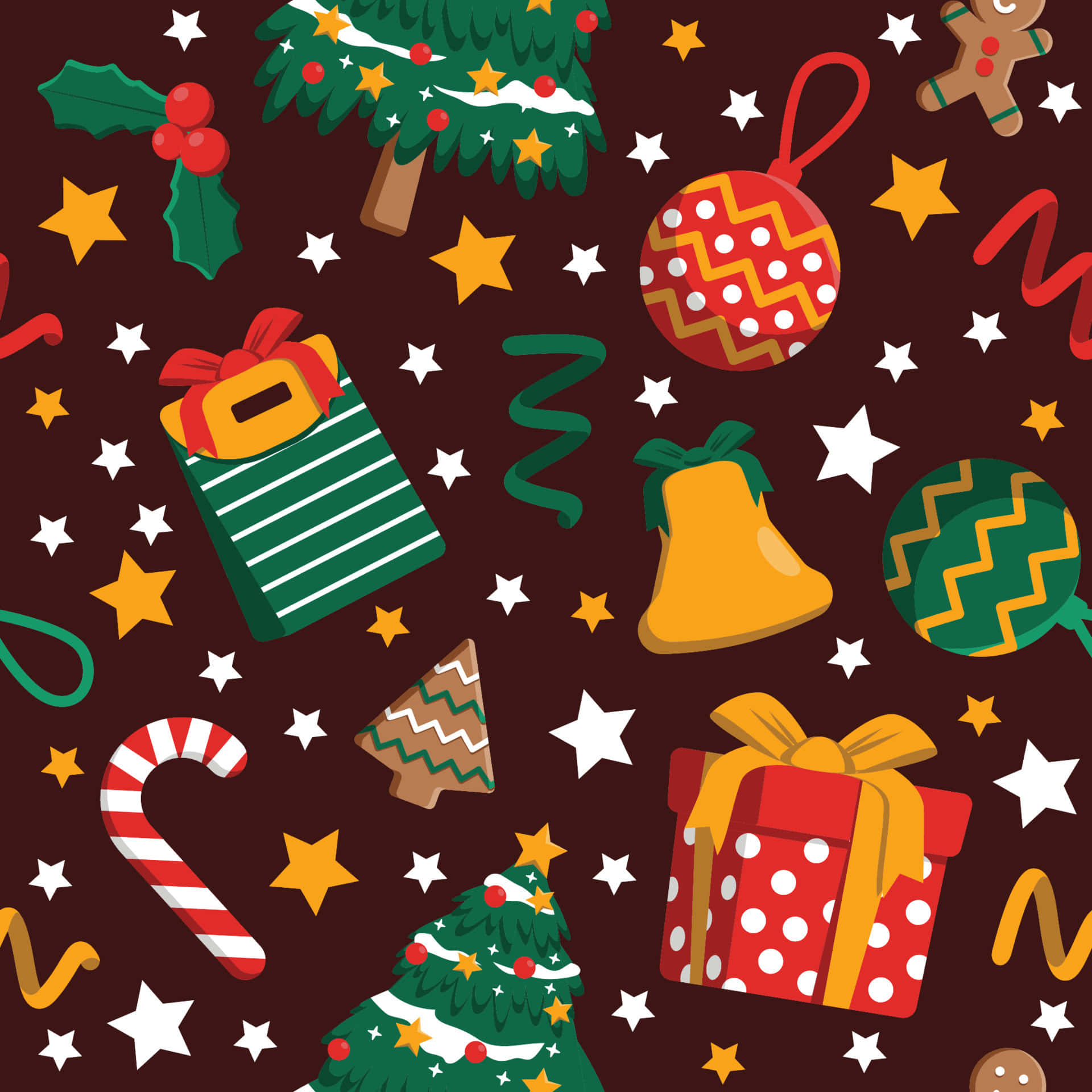 Wrap It Up With A Vintage Christmas Background