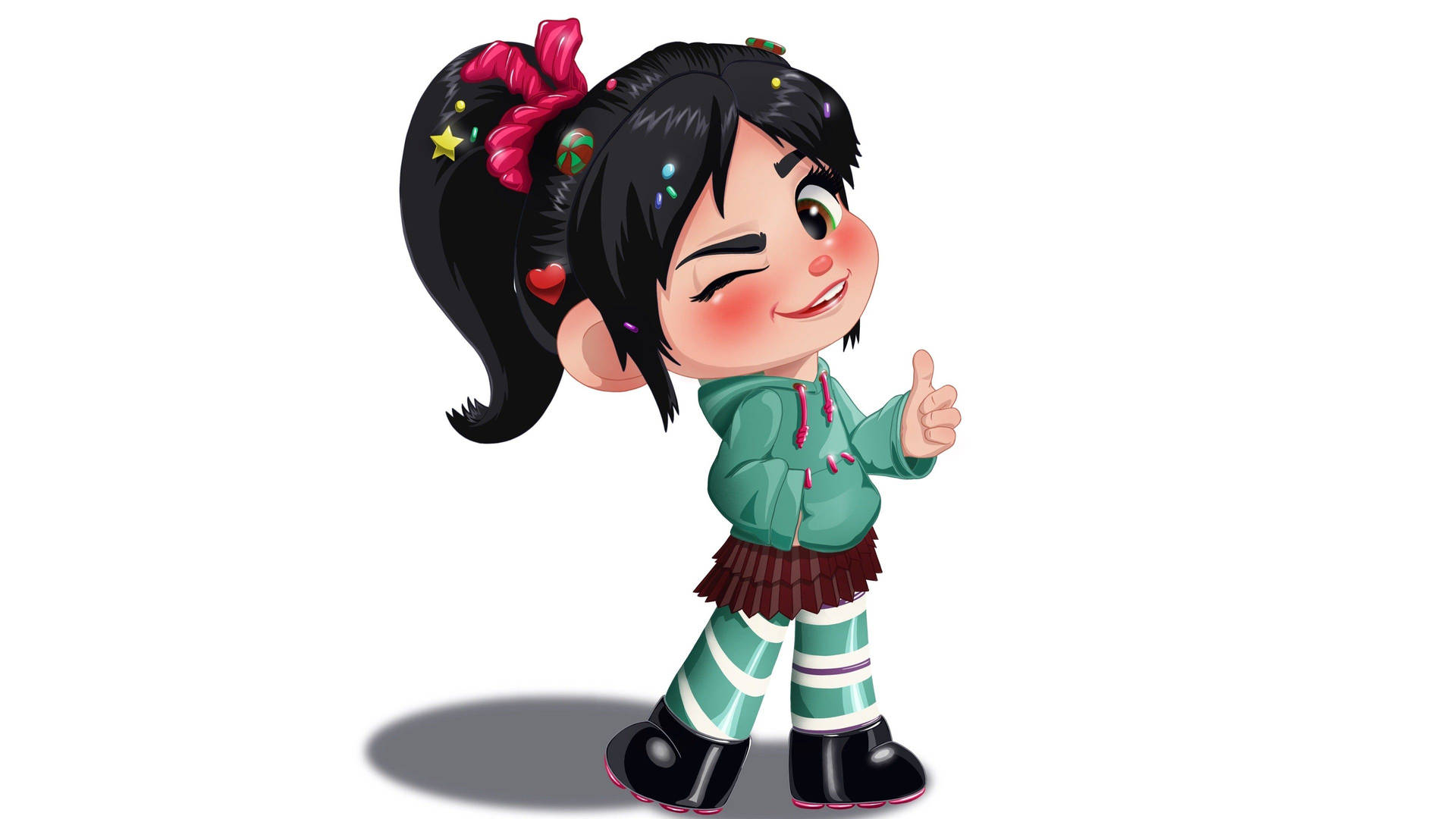 Wreck-it Ralph Vanellope Thumbs Up Background