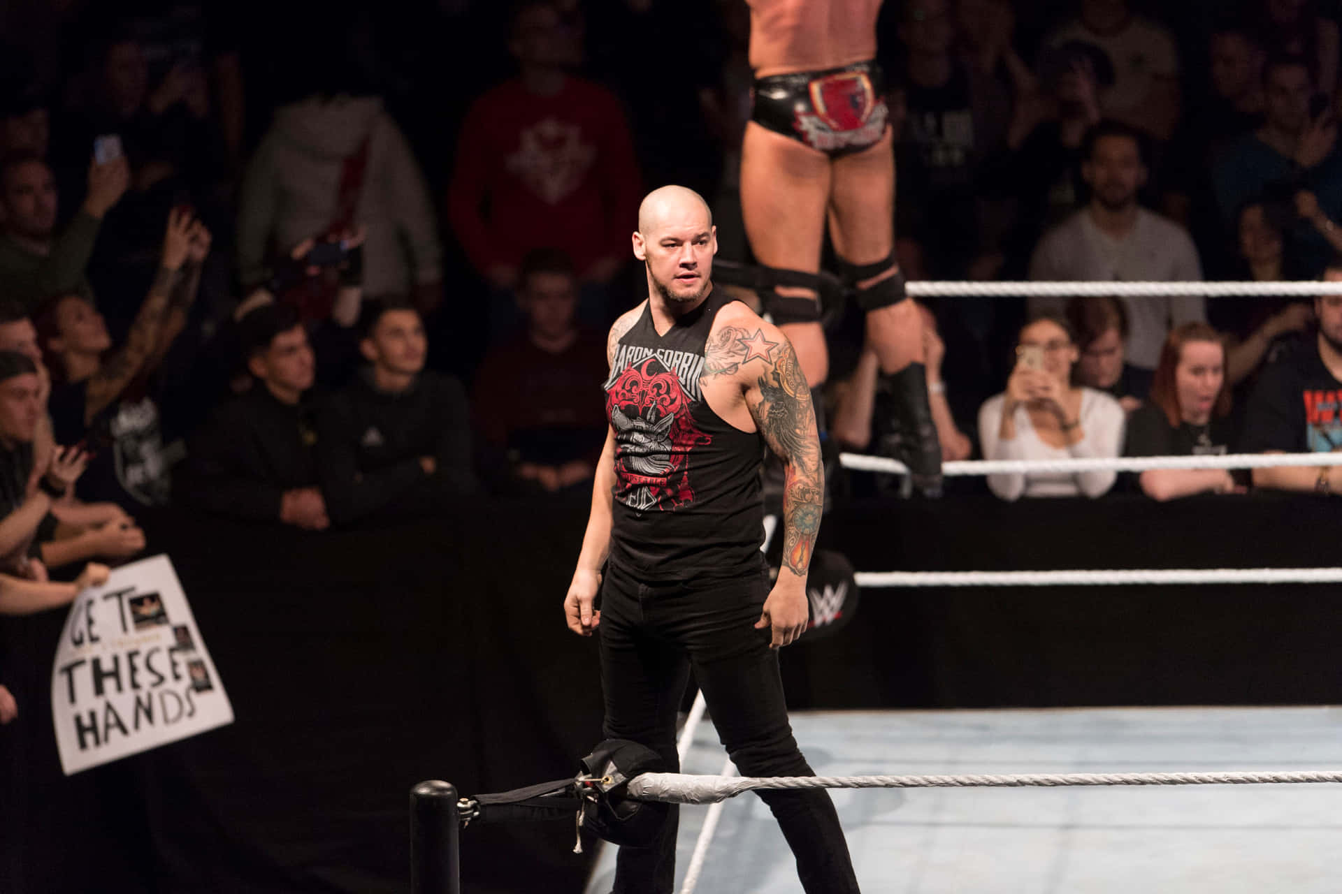 Wrestler Baron Corbin Standing In The Ring