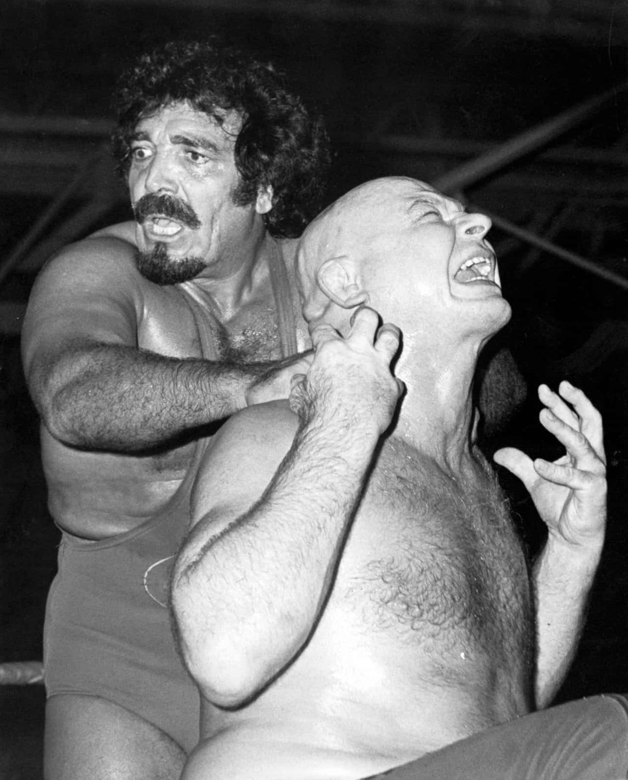 Wrestler Baron Von Raschke And Sheik Adnan El Kaissey Background