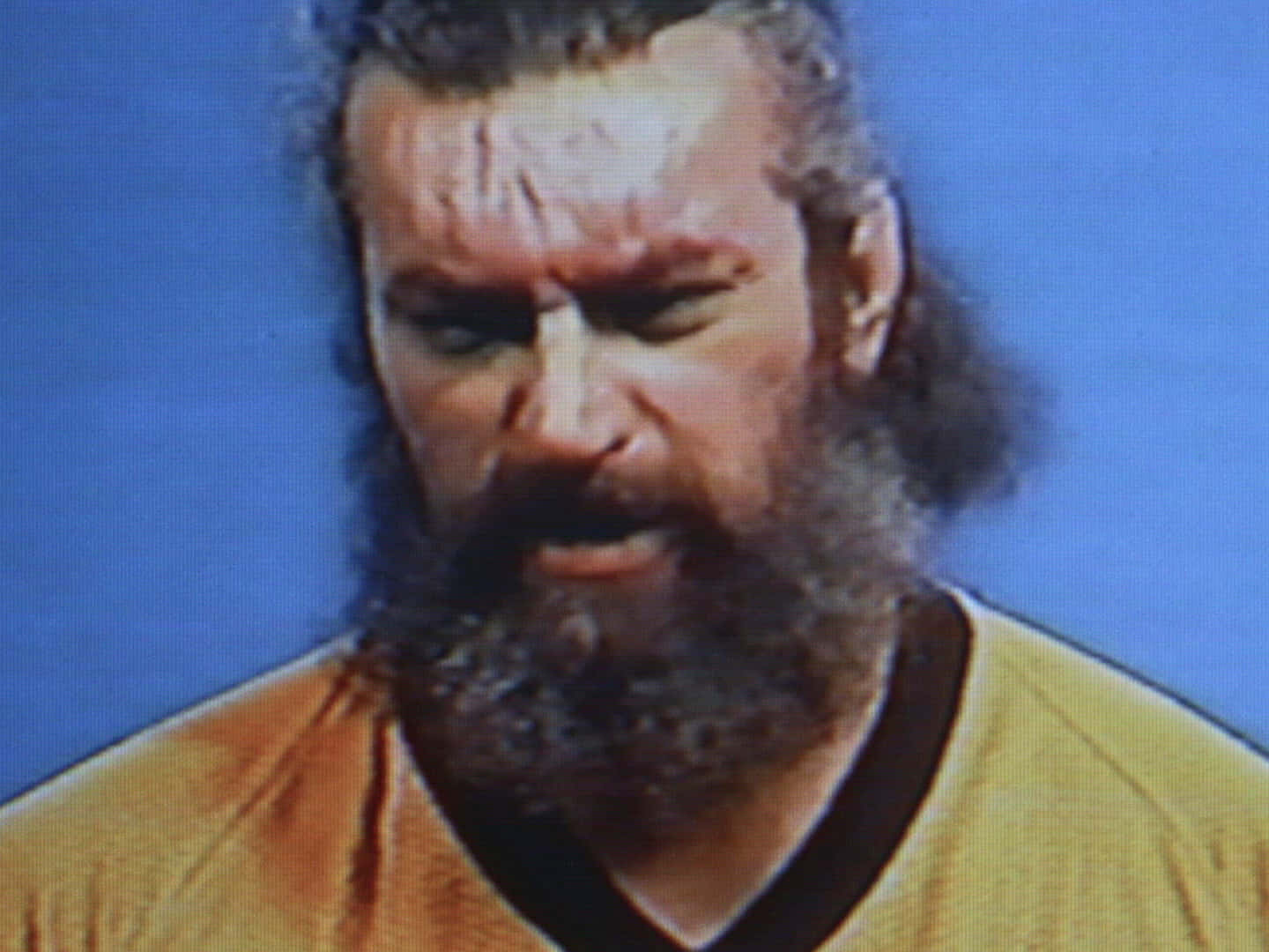 Wrestler Bruiser Brody Close Up Shot Background