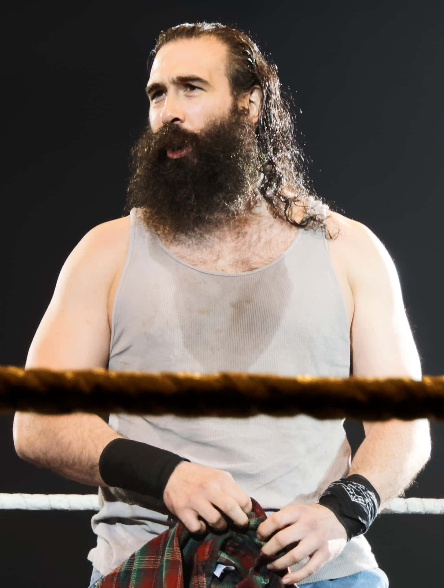 Wrestler Bruiser Brody Inside The Ring Background