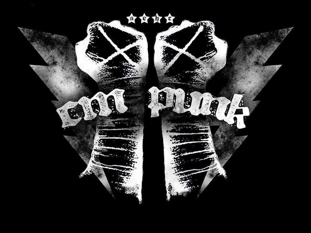 Wrestler Cm Punk Fist Logo Background